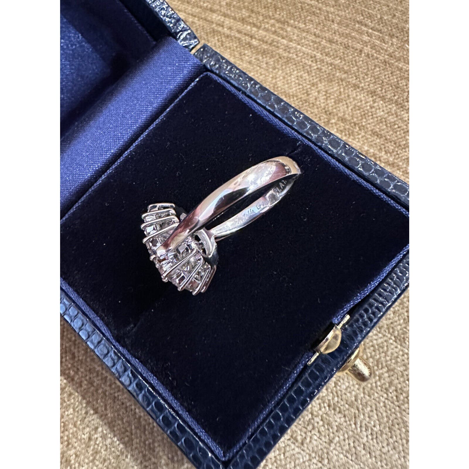GIA 3.10 ct Pear Brilliant Diamond Ring with Diamonds in Platinum --HM2423SB