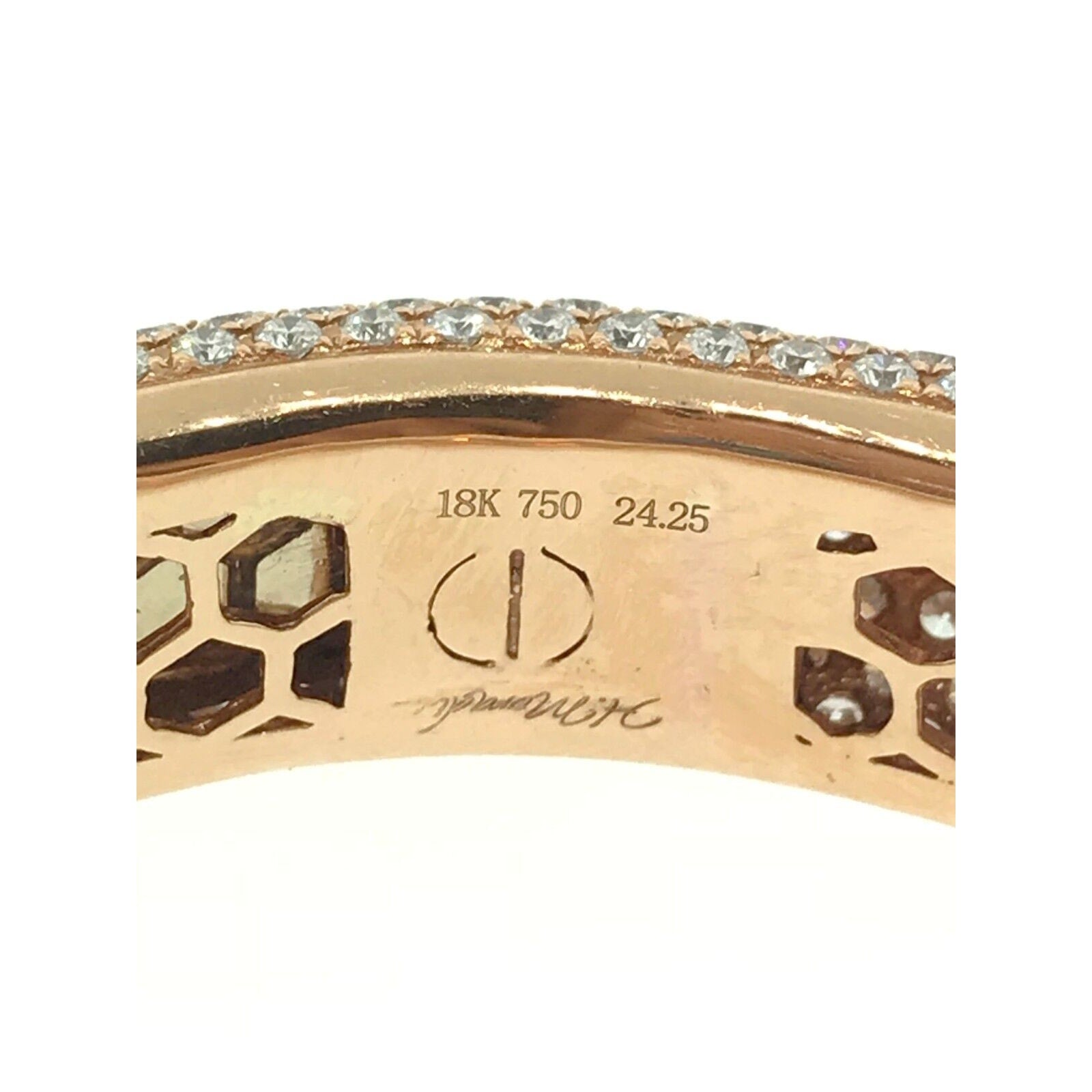 24.25 carat Diamond Pave Bangle Bracelet in 18k Rose Gold