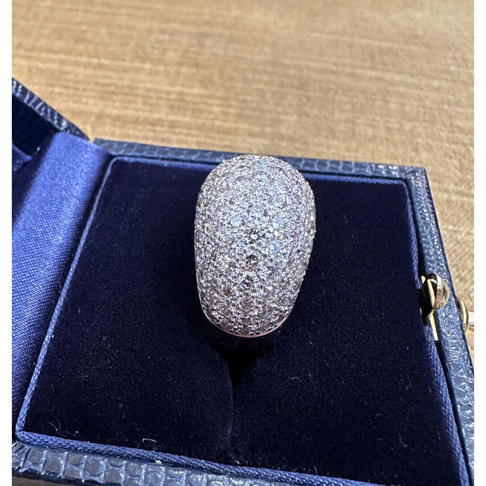 Sonia B Diamond Pave set Dome Ring in Platinum