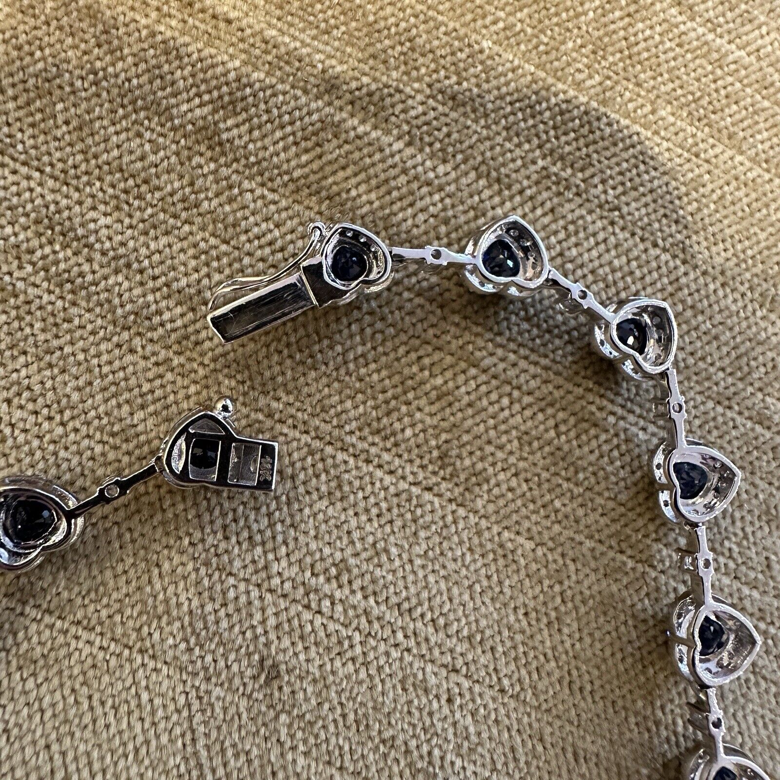 GIA Certified Sapphire and Diamond Necklace in White Gold
