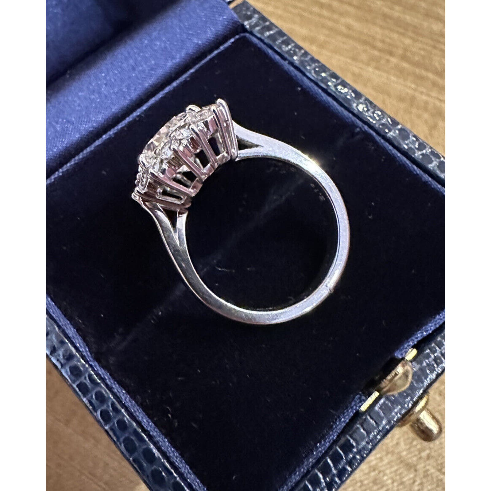 GIA 3.10 ct Pear Brilliant Diamond Ring with Diamonds in Platinum --HM2423SB