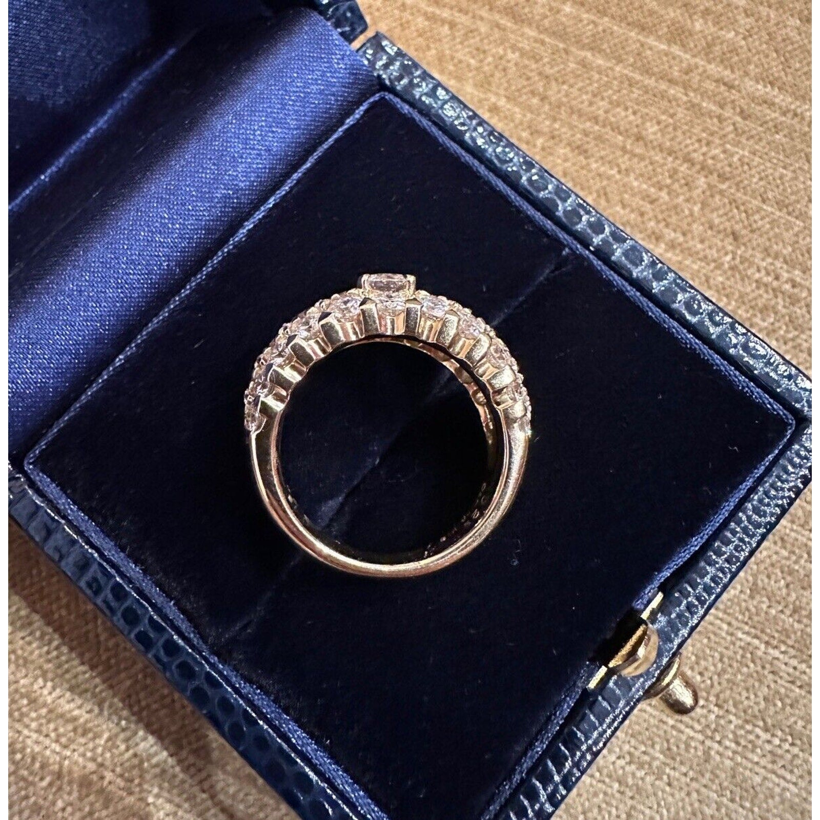 Pave Diamond Dome Ring 3.46 ctw in 18k Yellow Gold - HM2460A