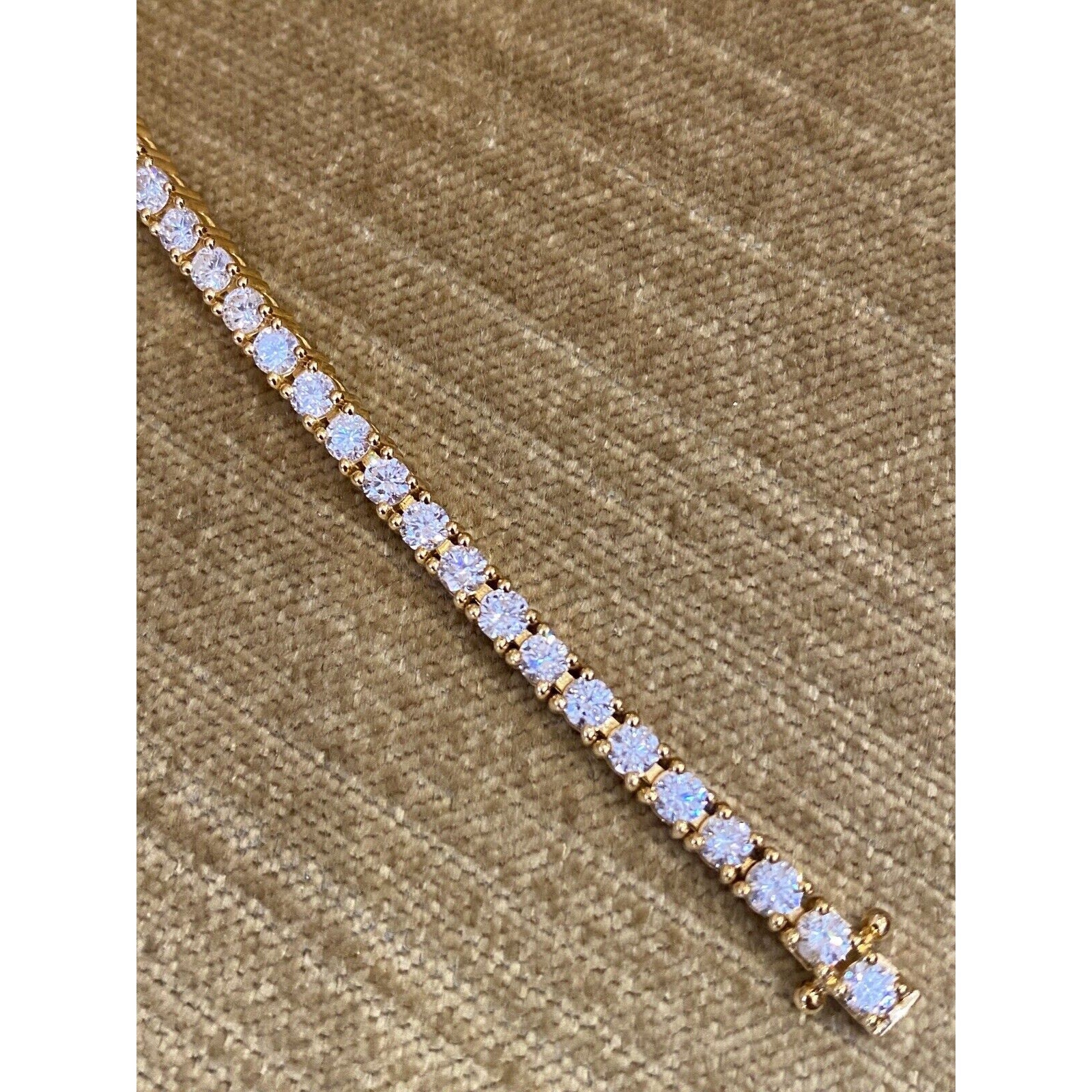 Diamond Tennis Bracelet Rounds 4.40 cttw in 18k Yellow Gold 7 in. - HM2329AV