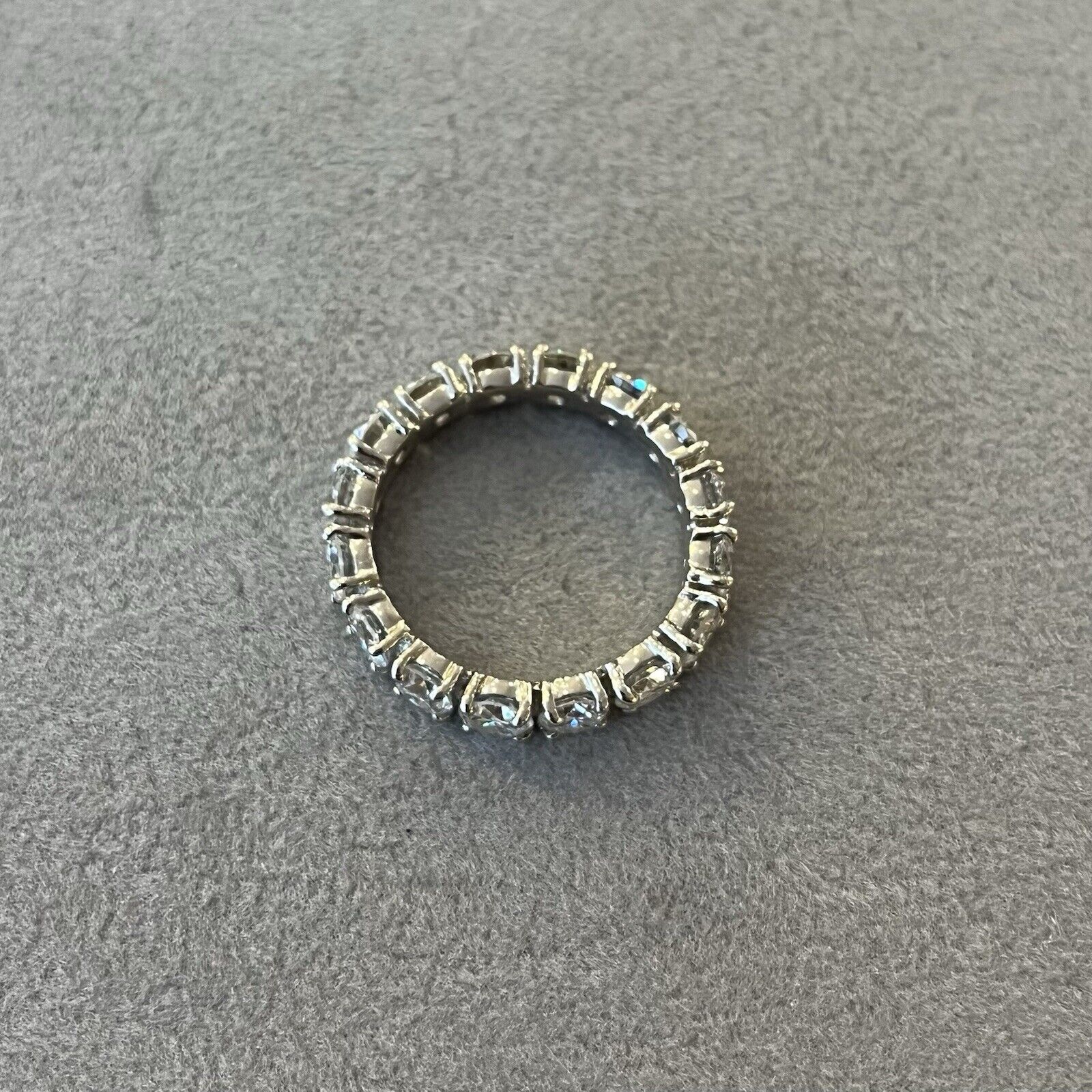 Natural Round Diamond Eternity Band Ring 3.15 cttw Size 6.5 in Platinum