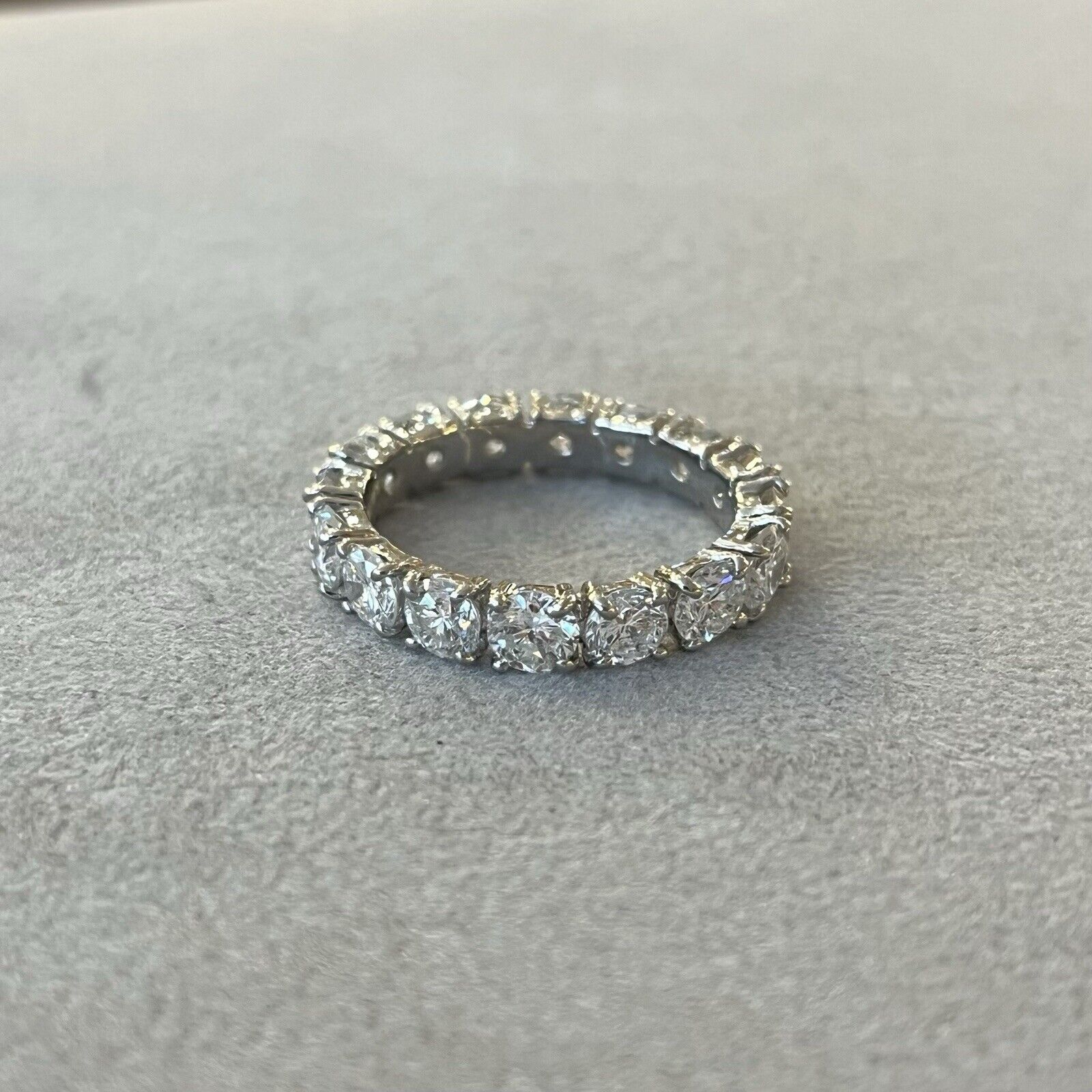 Natural Round Diamond Eternity Band Ring 3.15 cttw Size 6.5 in Platinum