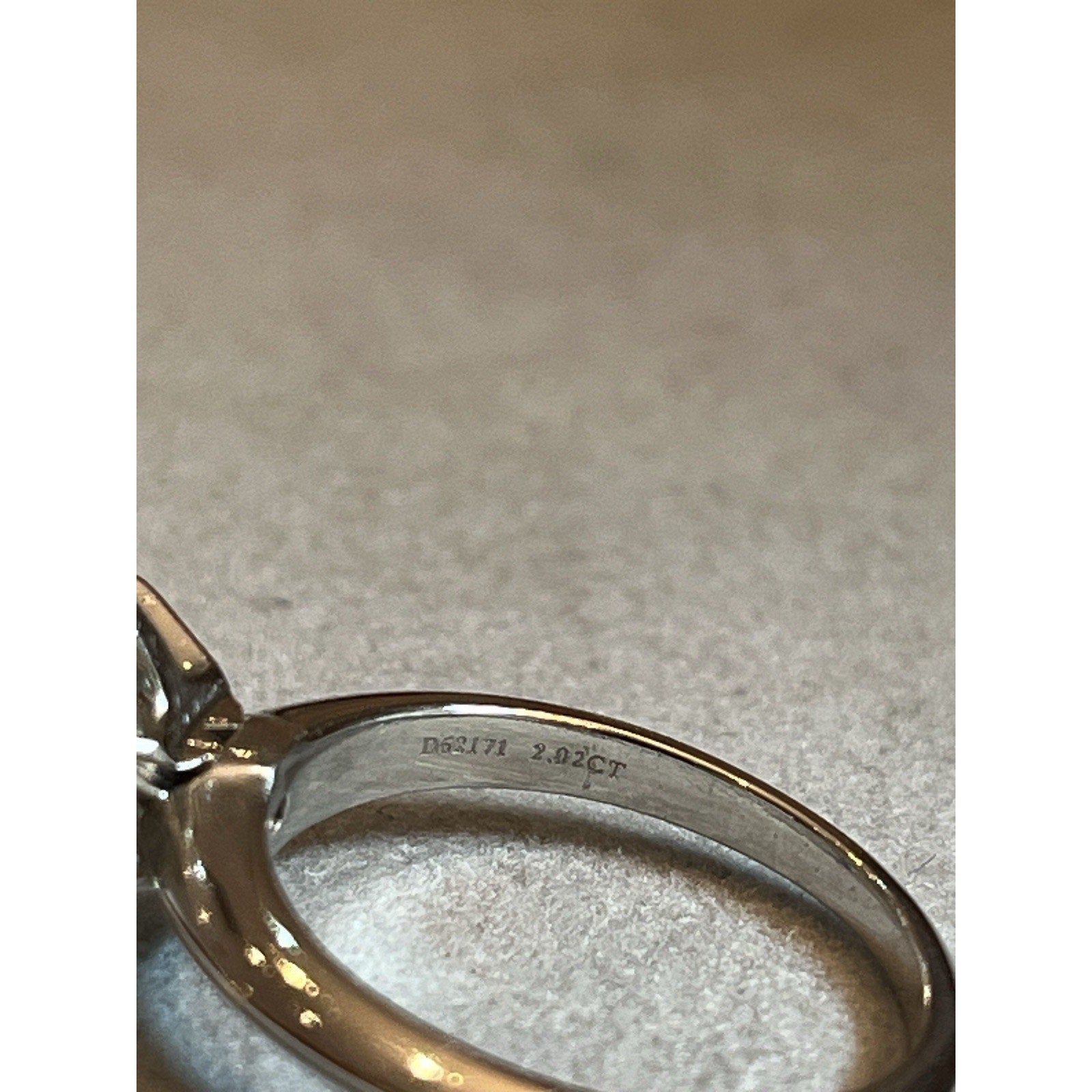 Tiffany 2.02 ct Round Brilliant Diamond Engagement Ring in Platinum