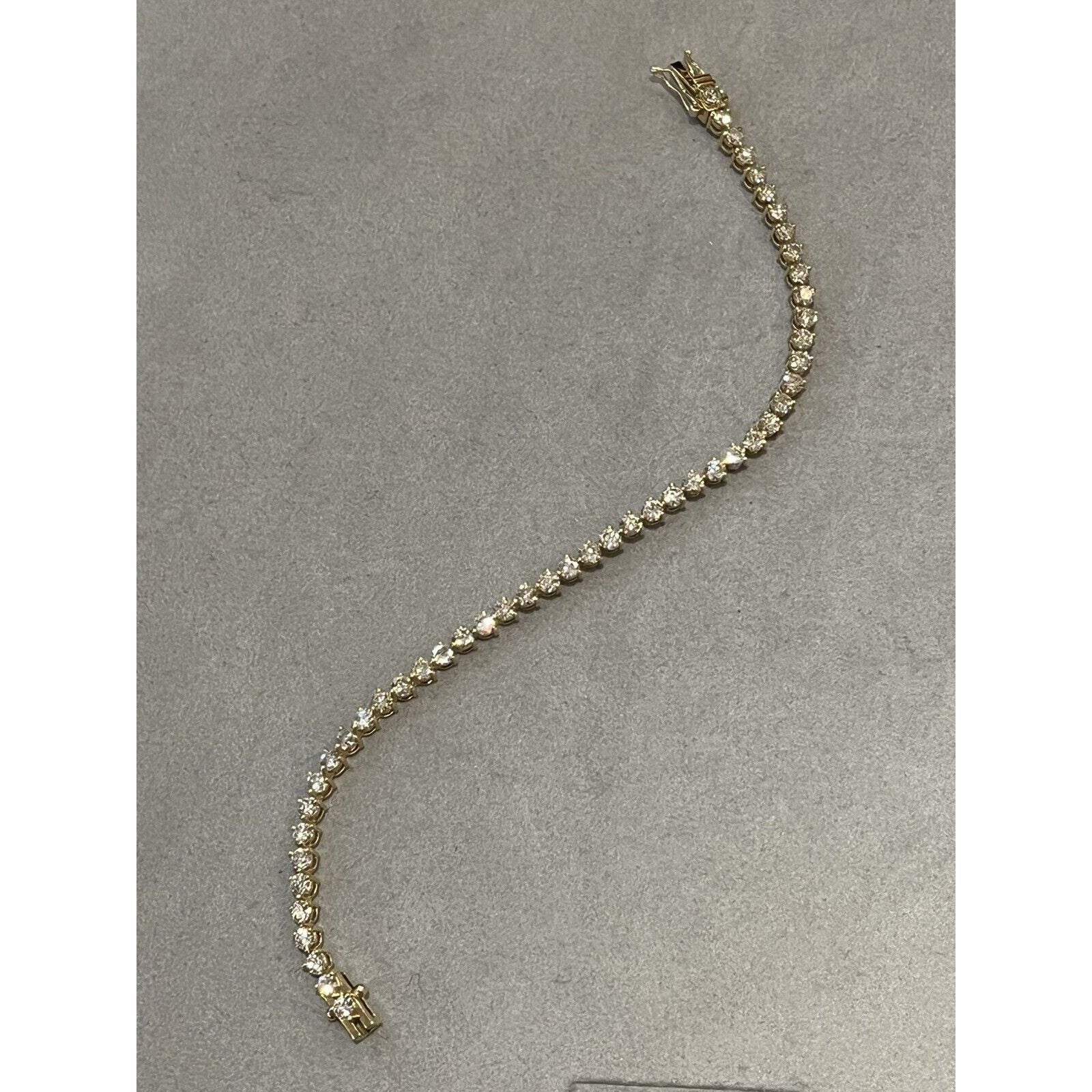 Natural Round Diamond Tennis Bracelet 4.91 cttw in 18k Yellow Gold