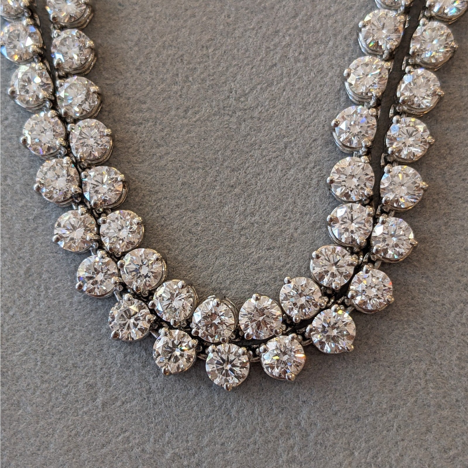 32.5 inch Round Diamond Tennis Necklace 52.00 cttw in Platinum - HM2600PZZ