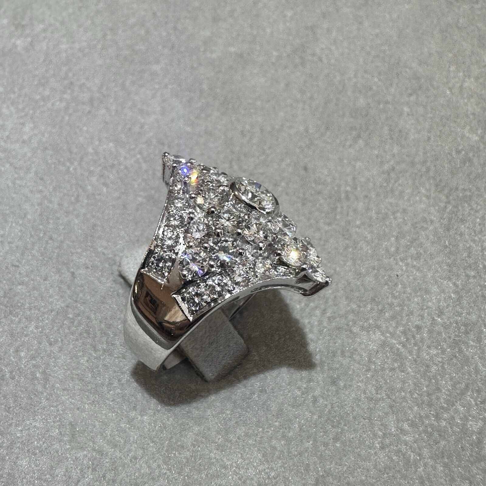 Natural Diamond Cocktail Ring with 2.03 cttw in Platinum
