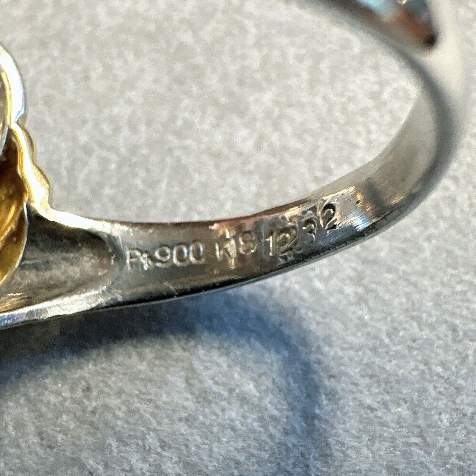 Boulder Opal and Diamond Ring in 18k Yellow Gold and Platinum