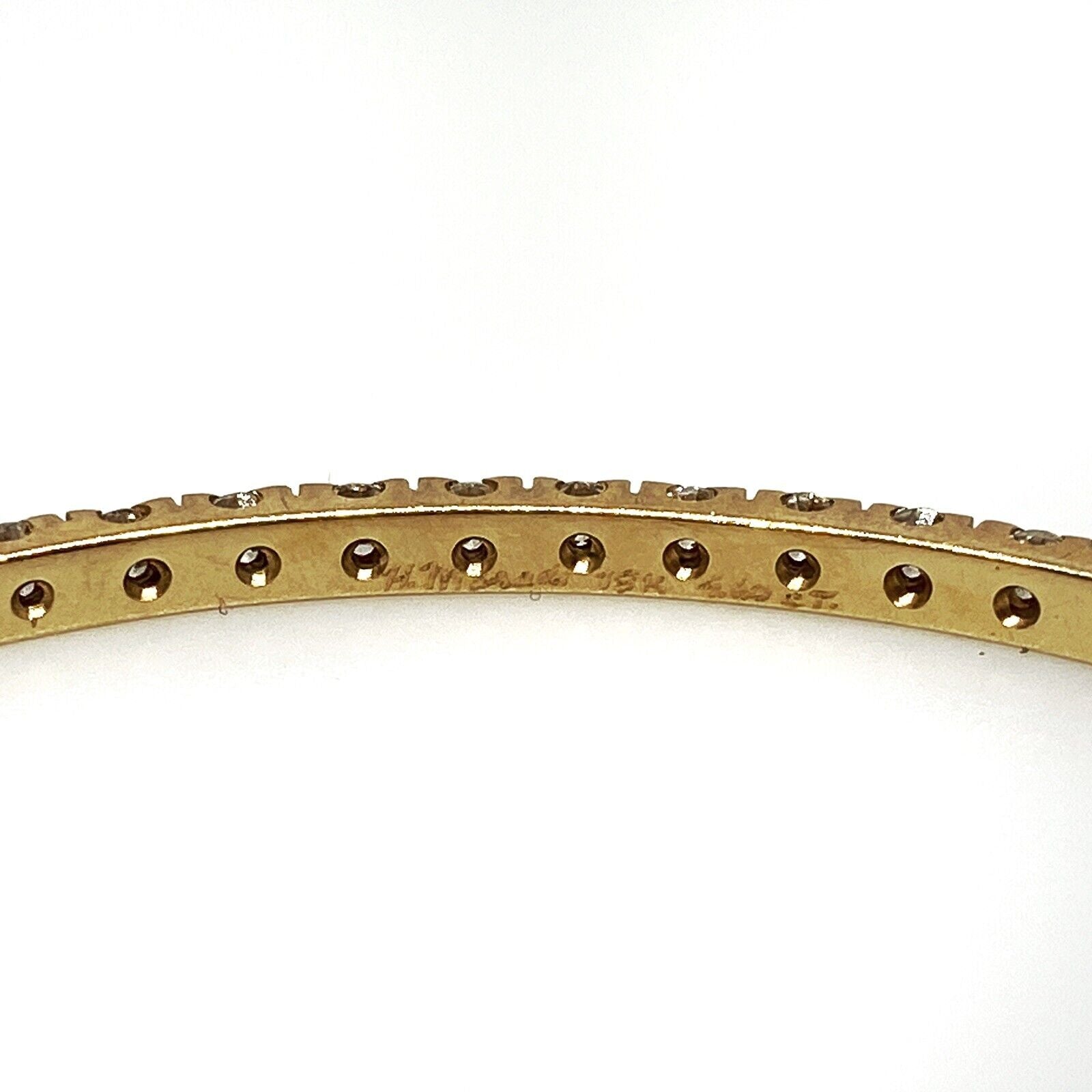4.60 carat Diamond Eternity Stackable Bangle Bracelet in 18k Rose Gold
