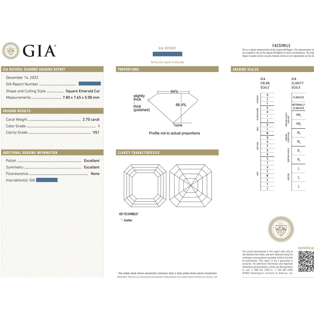 GIA 2.70 ct Asscher Cut Natural Diamond Ring in Platinum