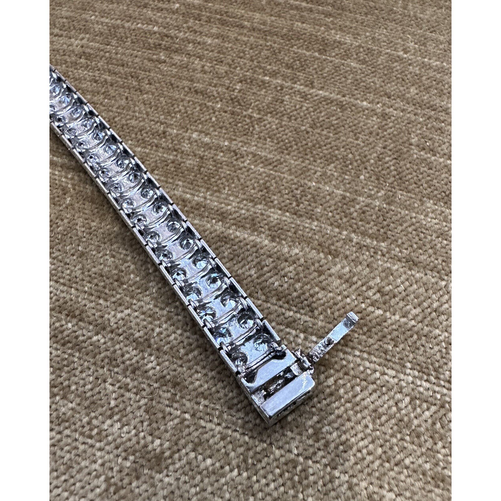 Old Euro Cuts Two row Diamond Tennis Bracelet 7 carats TW in Platinum - HM2490IA