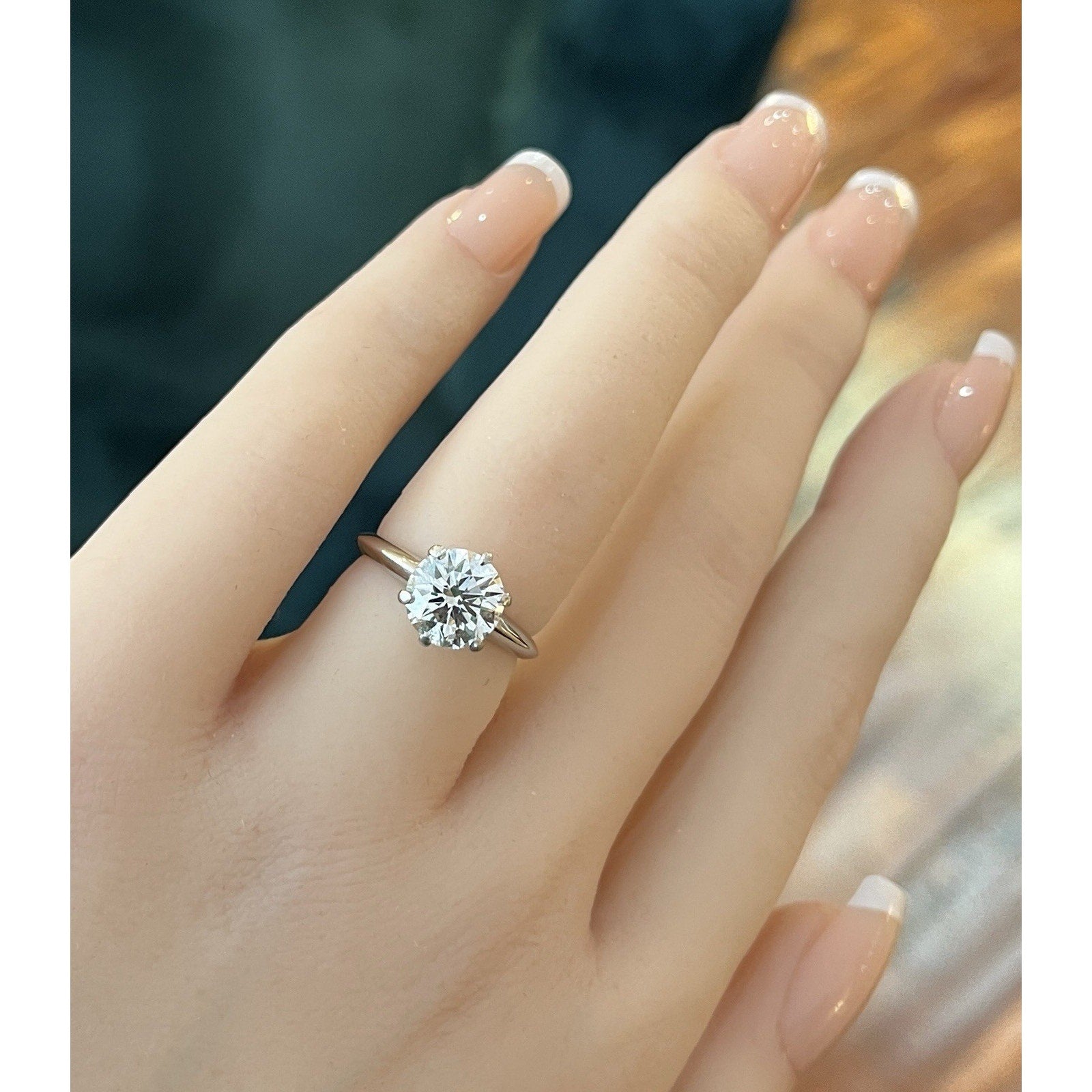 Tiffany 2.02 ct Round Brilliant Diamond Engagement Ring in Platinum