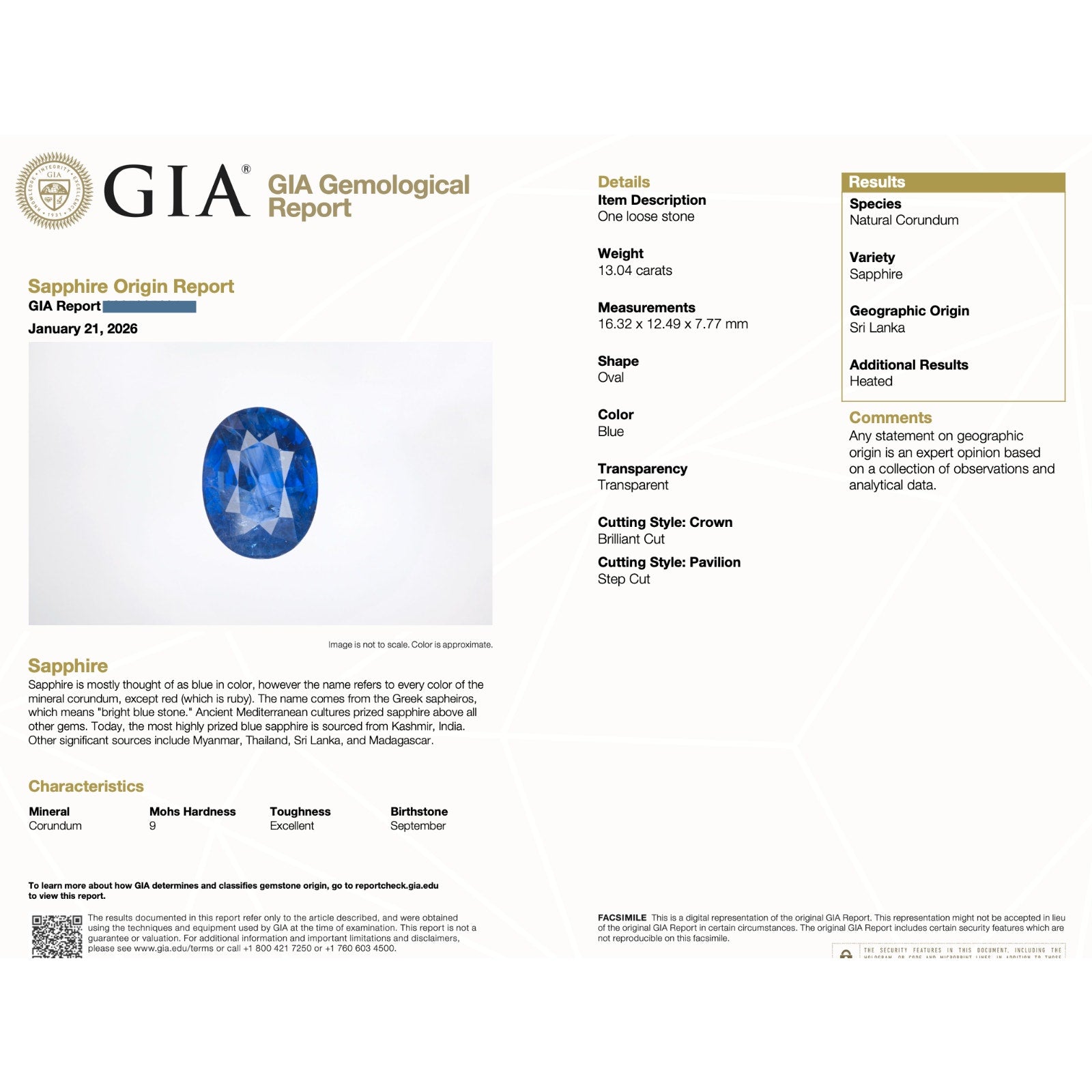 GIA 13.04 carat Oval Ceylon Sapphire & Diamond Ring in 18k White Gold