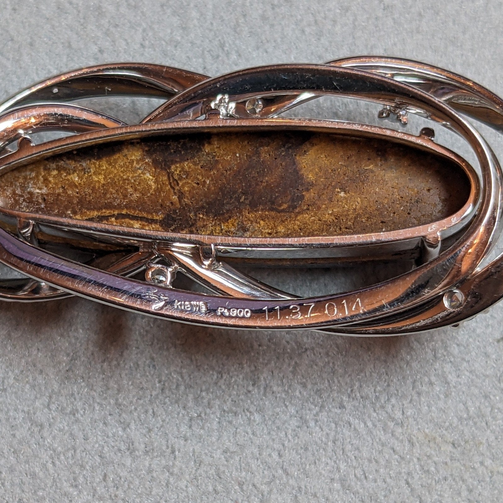 Boulder Opal and Diamond Pendant Necklace in Platinum & 18k White Gold