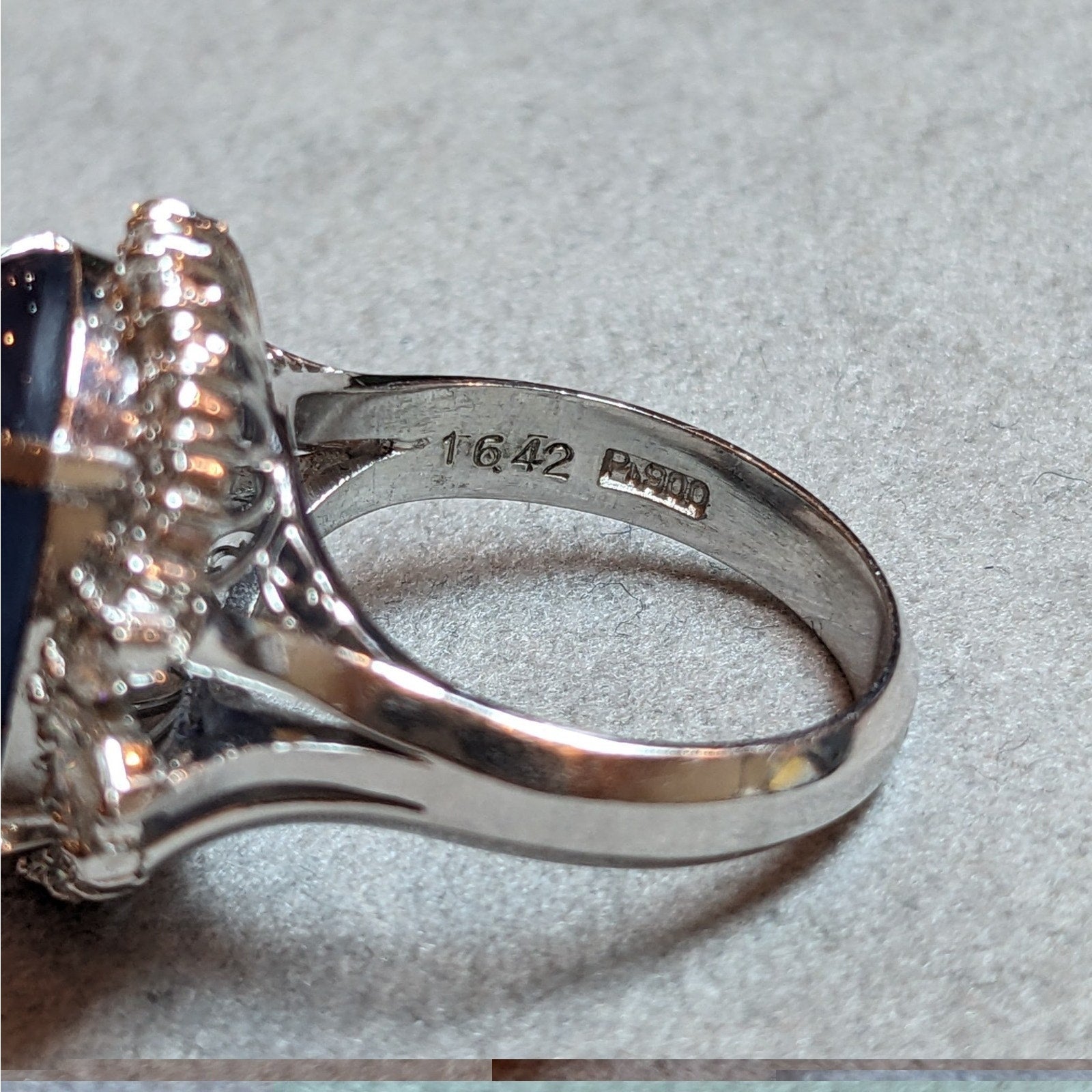 GIA 16.42 ct Natural Star Sapphire and Diamond Ring in Platinum
