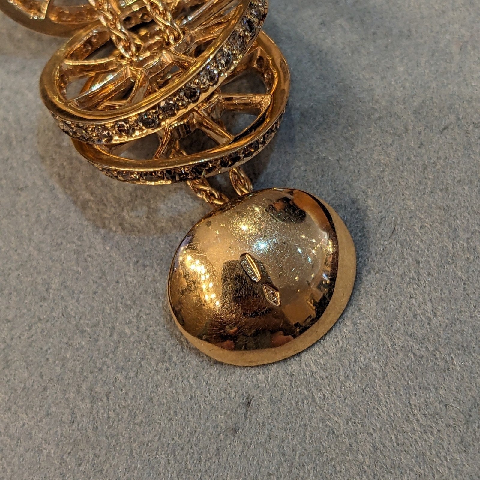 iO Si Italy Diamond Bauble Pendant Necklace in 18k Rose Gold - HM2719SR