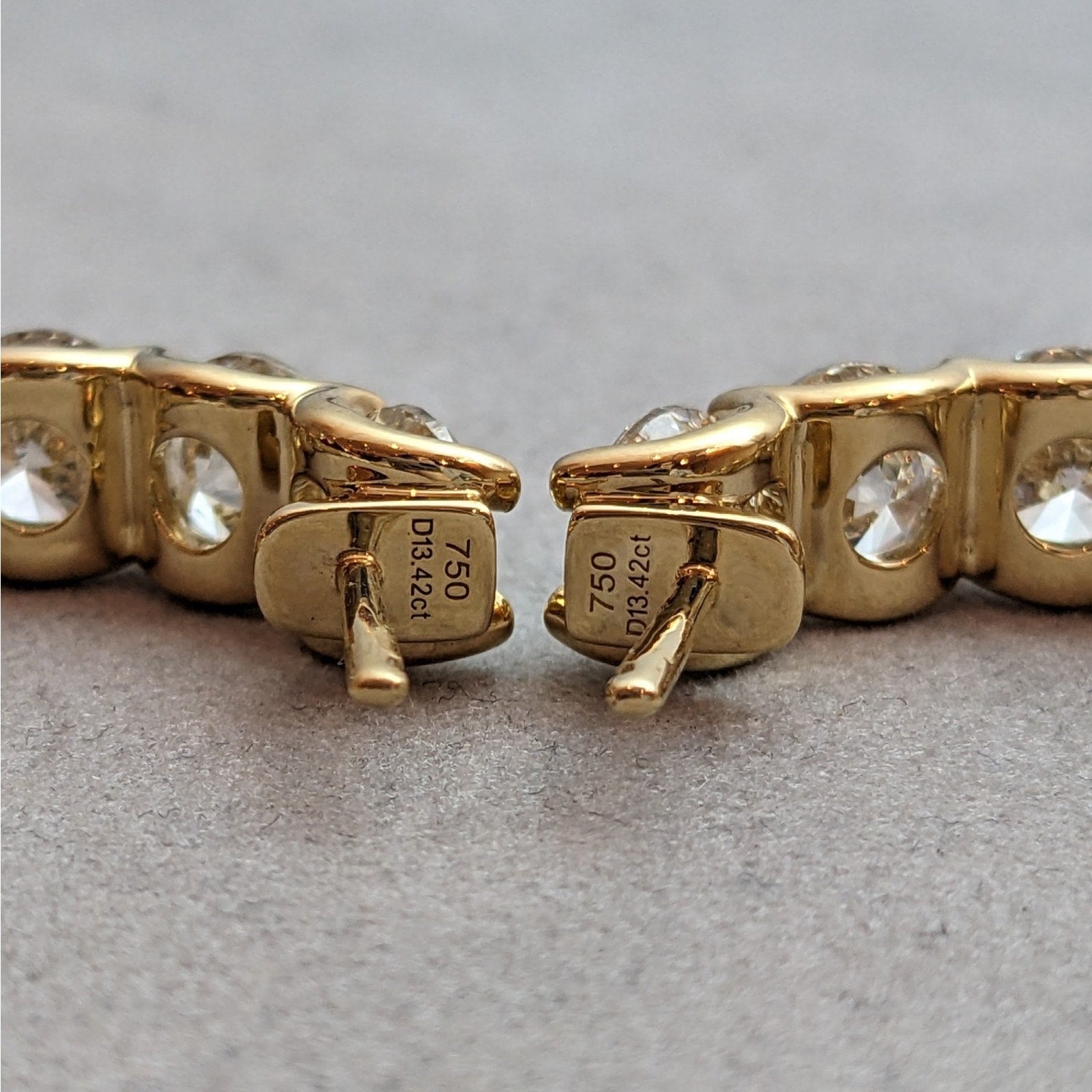 Large Round Natural Diamond Hoop Earrings 13.42 ctw in 18k Yellow Gold