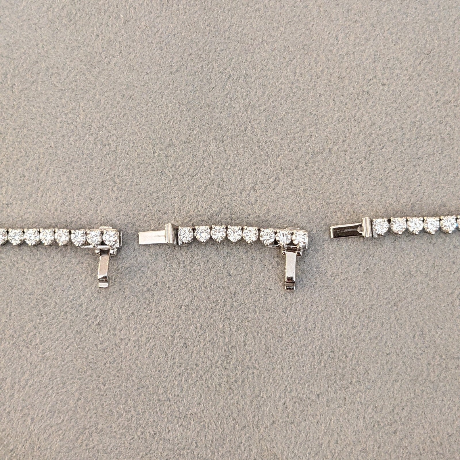 Natural Diamond Tennis Necklace in 14k White Gold 7.62cttw 16.5 in.