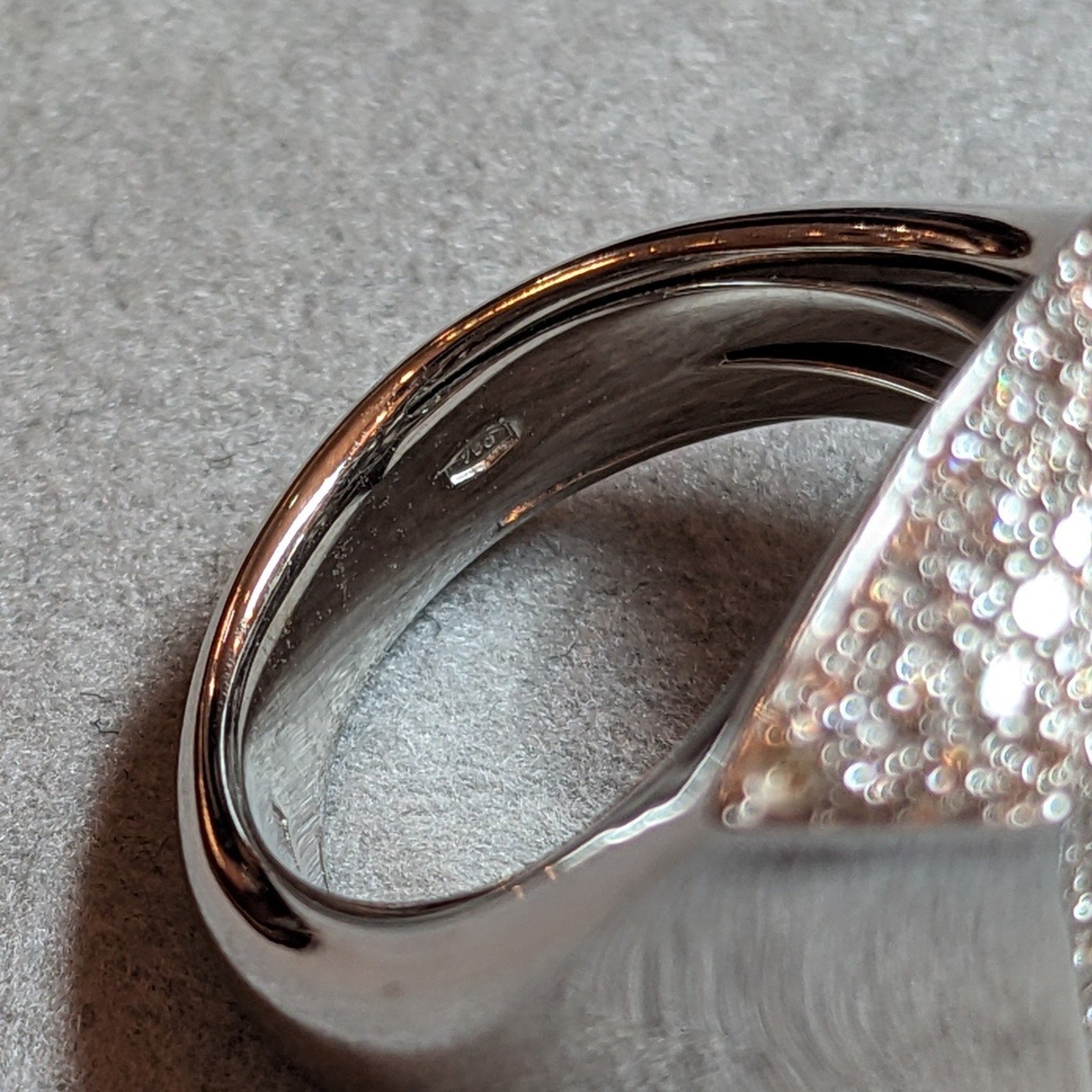 Pave Diamond Cocktail Ring in 18k White Gold