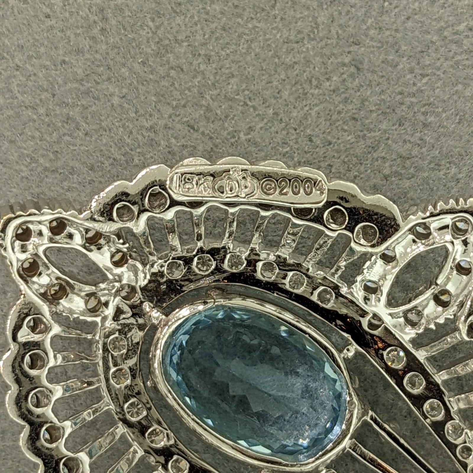 Doris Panos Aquamarine and Diamond Earrings in 18k White Gold