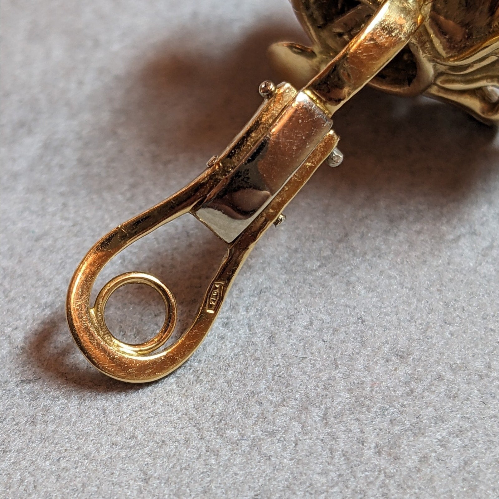 Natural Diamond Flower Cluster Earrings in 18k Yellow Gold