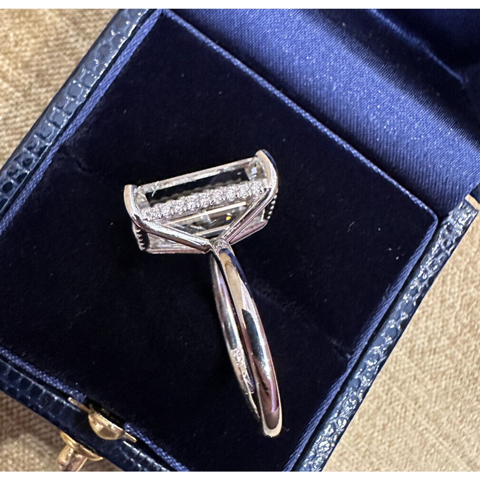 GIA 10.08 ct. Emerald Cut Diamond Ring in Platinum - C300
