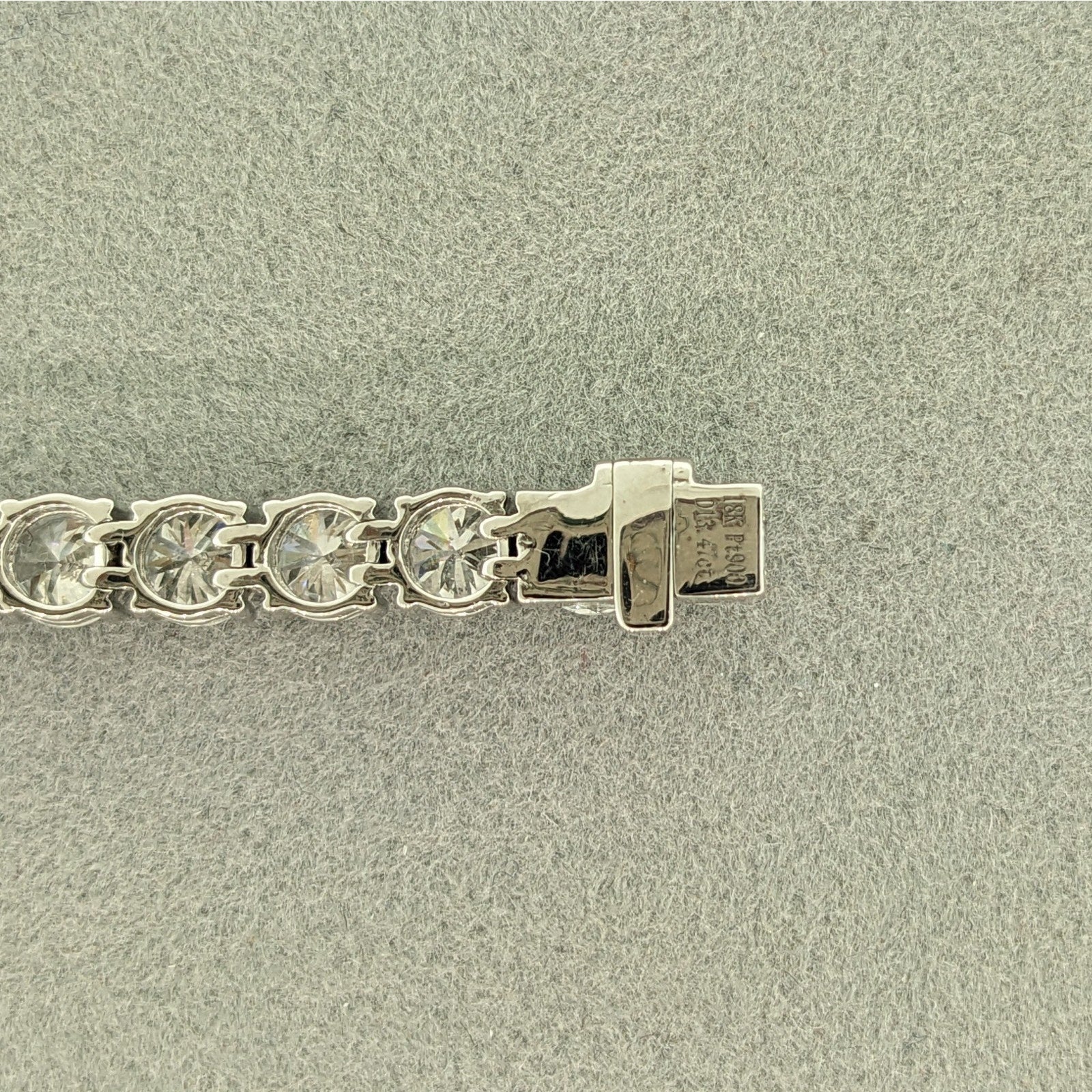 Natural Round Diamond Tennis Bracelet 13.00 ctw in 18k White Gold & Platinum