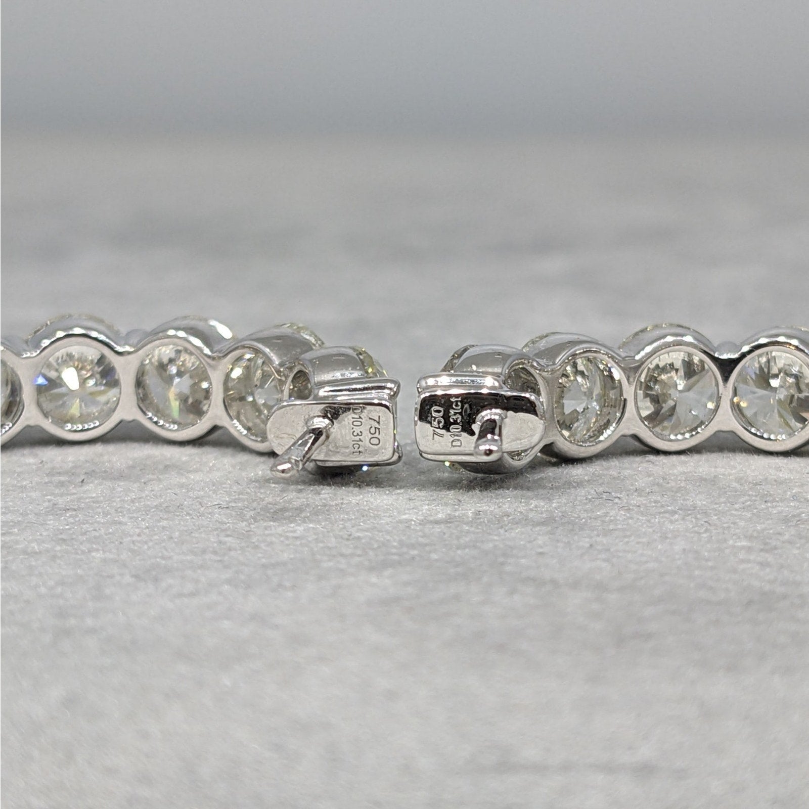 10.31 ctw Natural Round Diamond Hoop Earrings in 18k White Gold