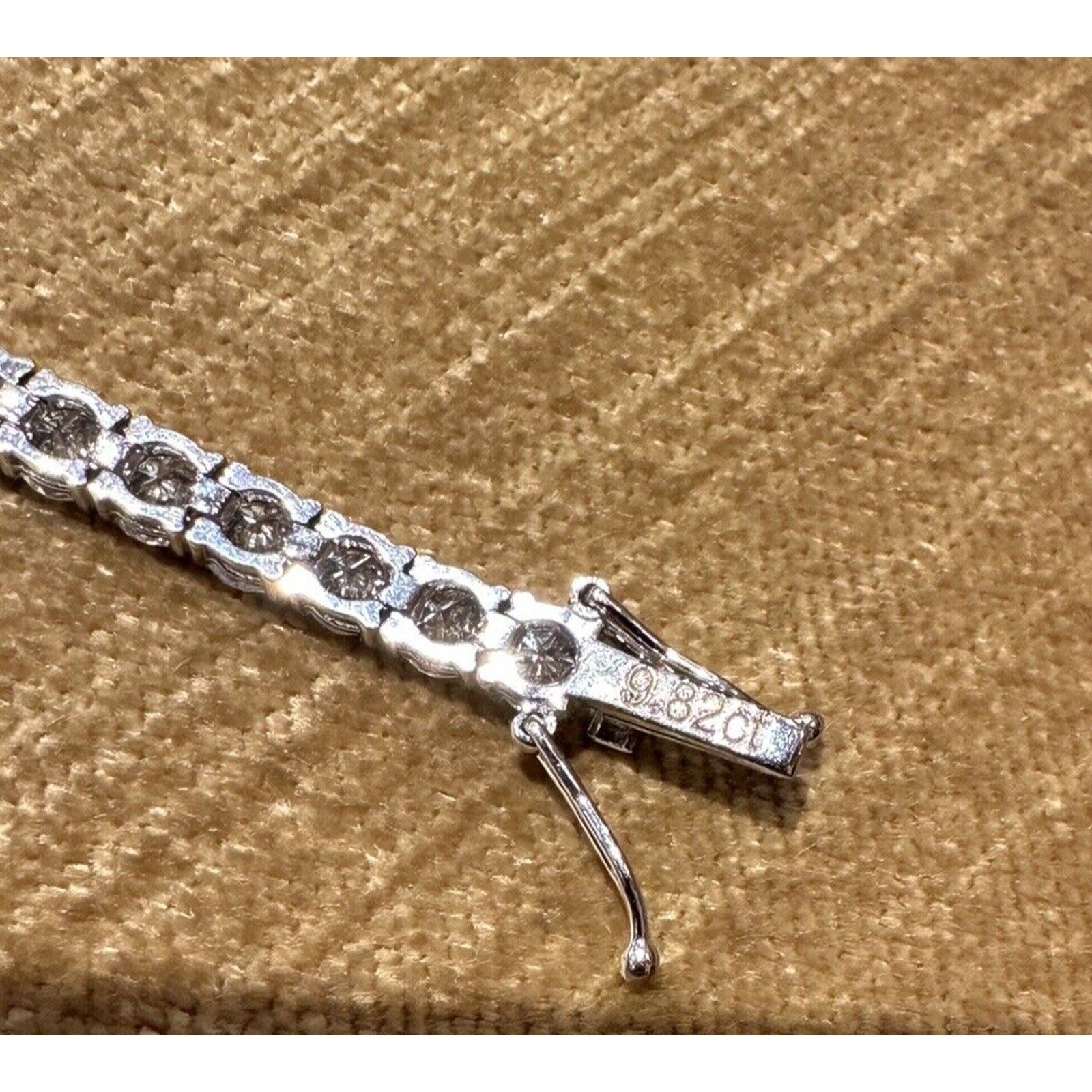 Natural Round Diamond Tennis Bracelet 9.82cttw in 14k White Gold 7"