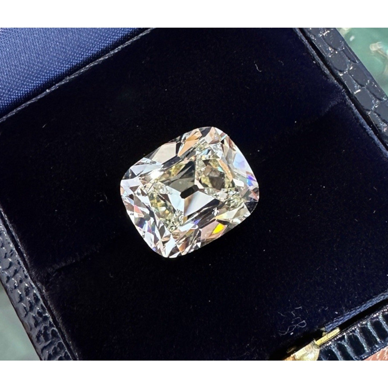 GIA 9.10 carat Old Mine Cut N-VS1 Natural Loose Diamond -C300RE