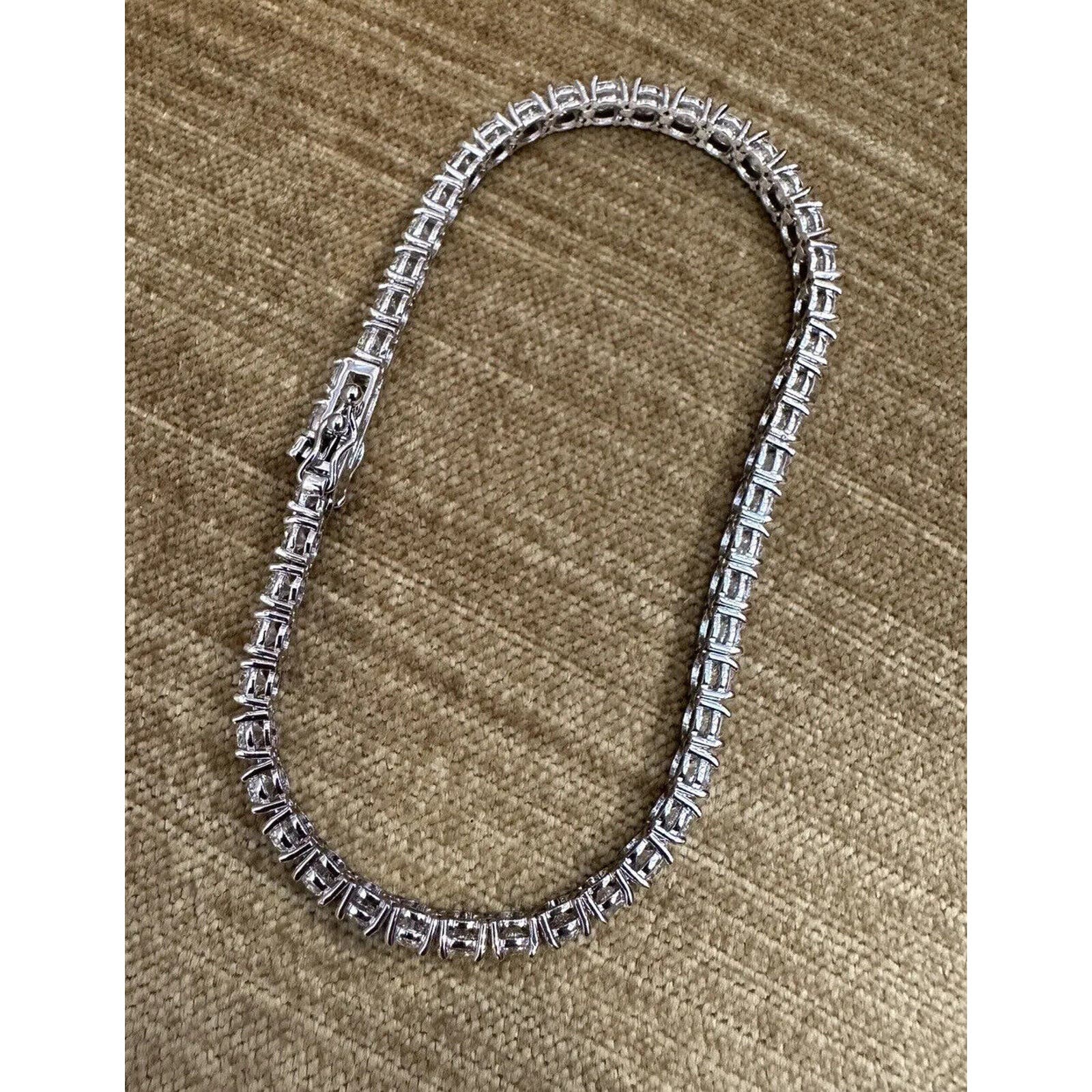 Diamond Tennis Bracelet Rounds 7cts in 14k White Gold 7 inches - HM2516B