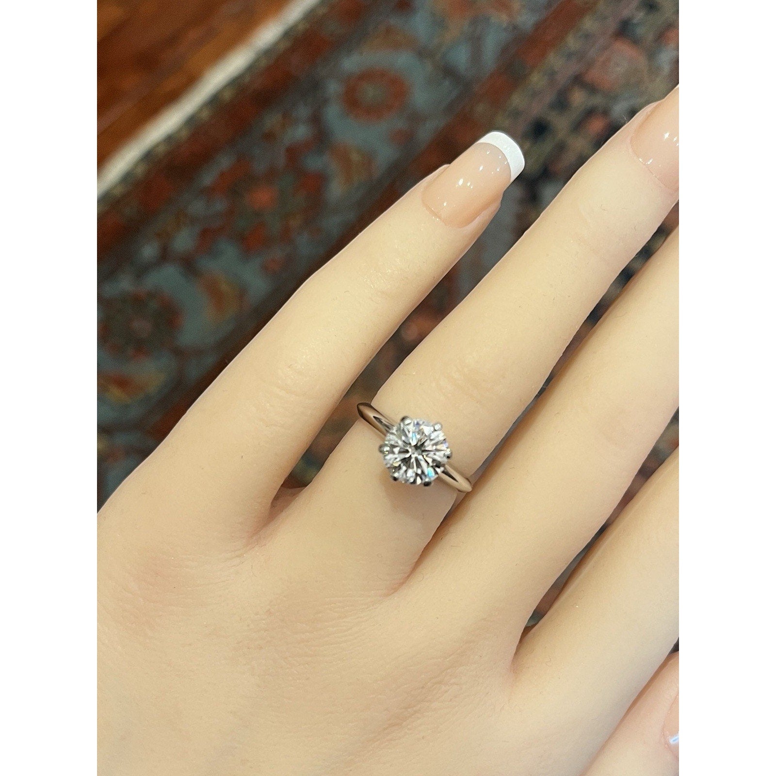 Tiffany 2.02 ct Round Brilliant Diamond Engagement Ring in Platinum