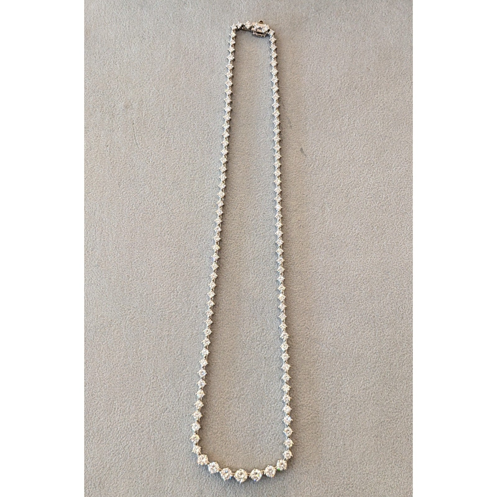 10.00 cttw Round Diamond Tennis Necklace 16.75 inches in Platinum