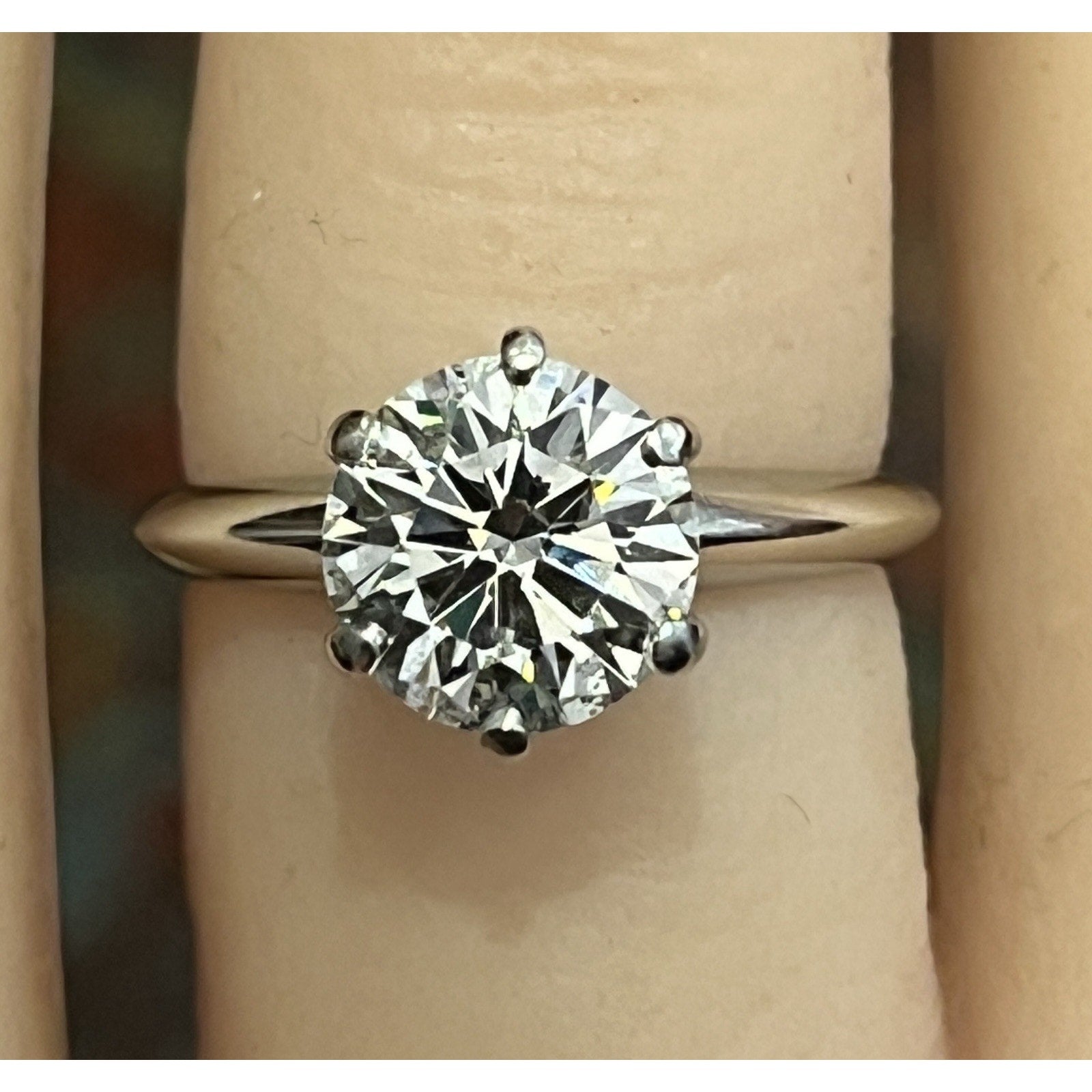 Tiffany 2.02 ct Round Brilliant Diamond Engagement Ring in Platinum