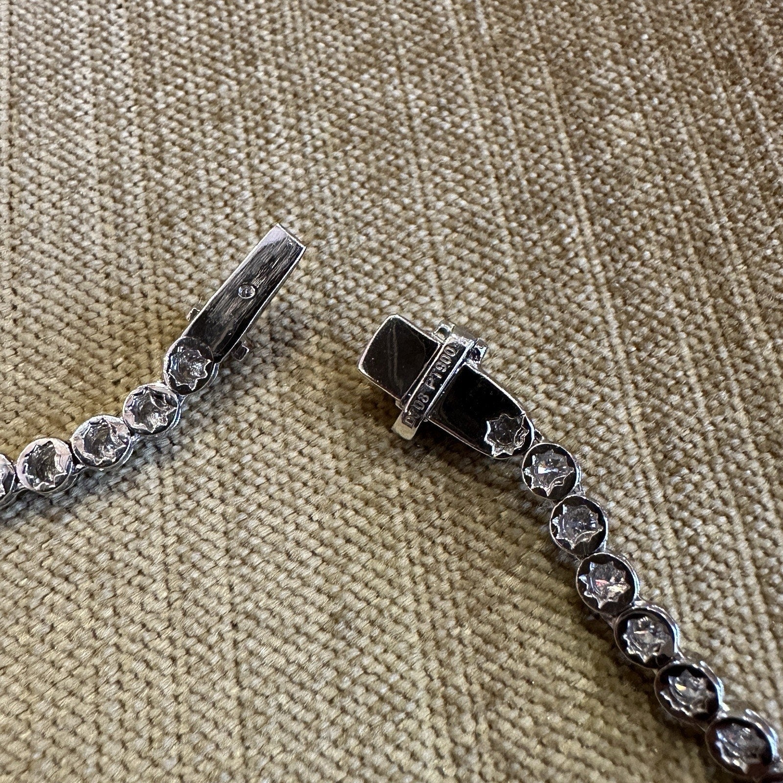 7.08 cttw Natural Diamond Graduated Tennis Necklace in Platinum