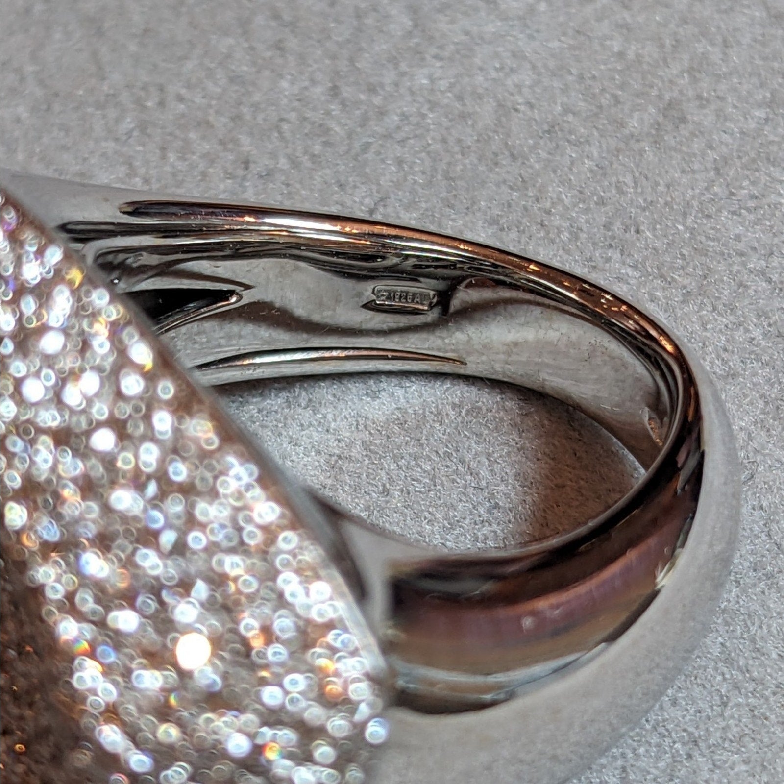 Pave Diamond Cocktail Ring in 18k White Gold