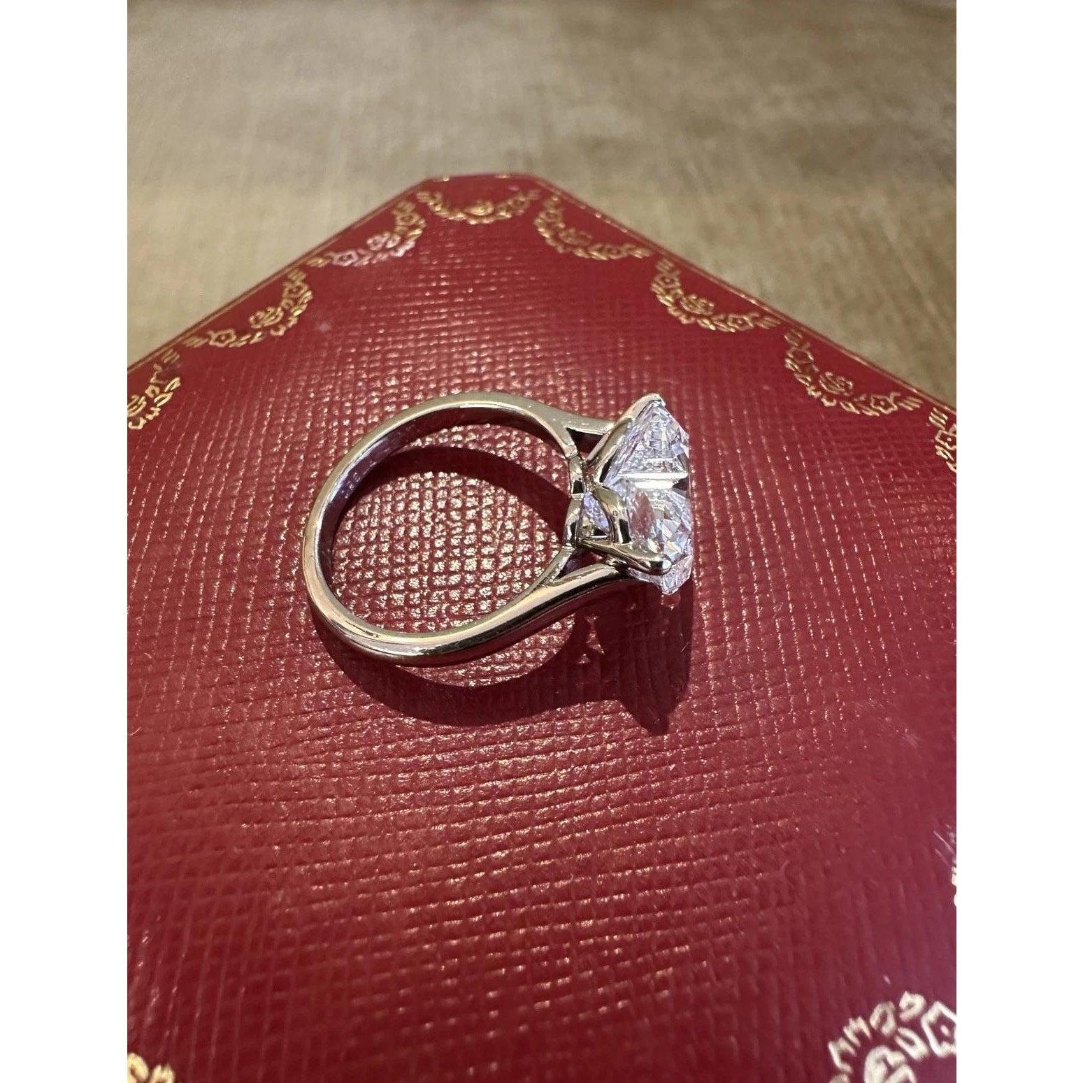GIA Cartier 4.19ct D-VS2 Heart Brilliant Diamond Solitaire Platinum Ring