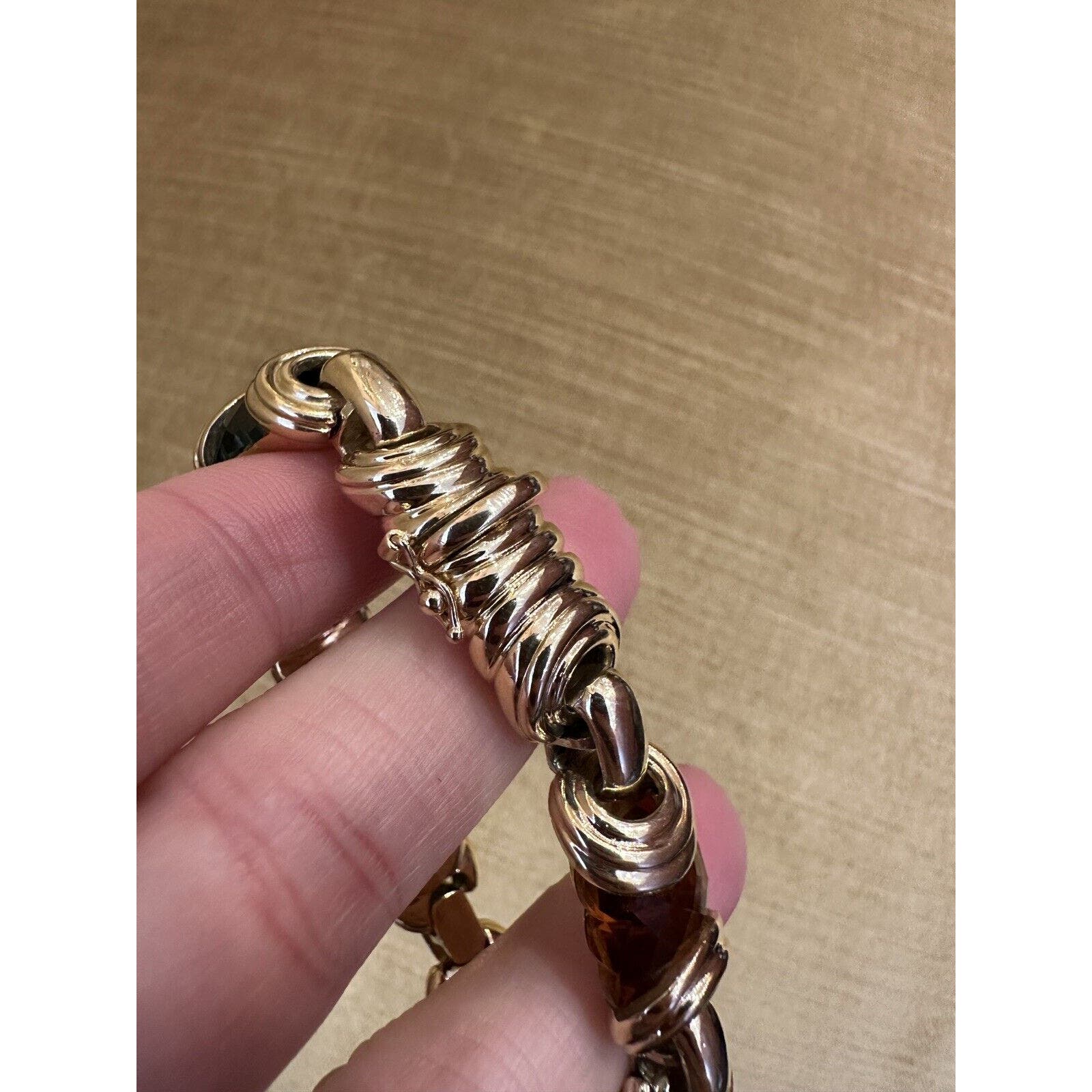 MultiColor Gemstone Statement Bracelet in 18k Yellow Gold - HM2427BS