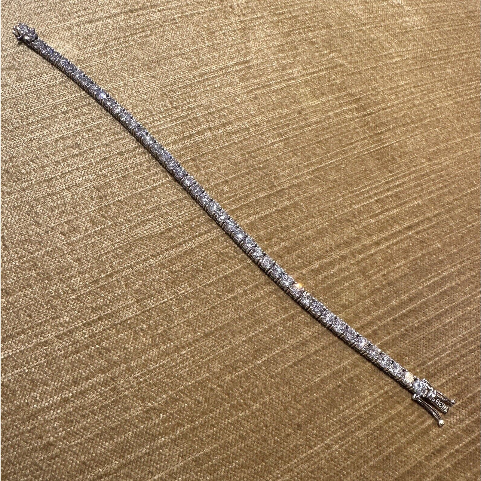 Natural Round Diamond Tennis Bracelet 9.82cttw in 14k White Gold 7"