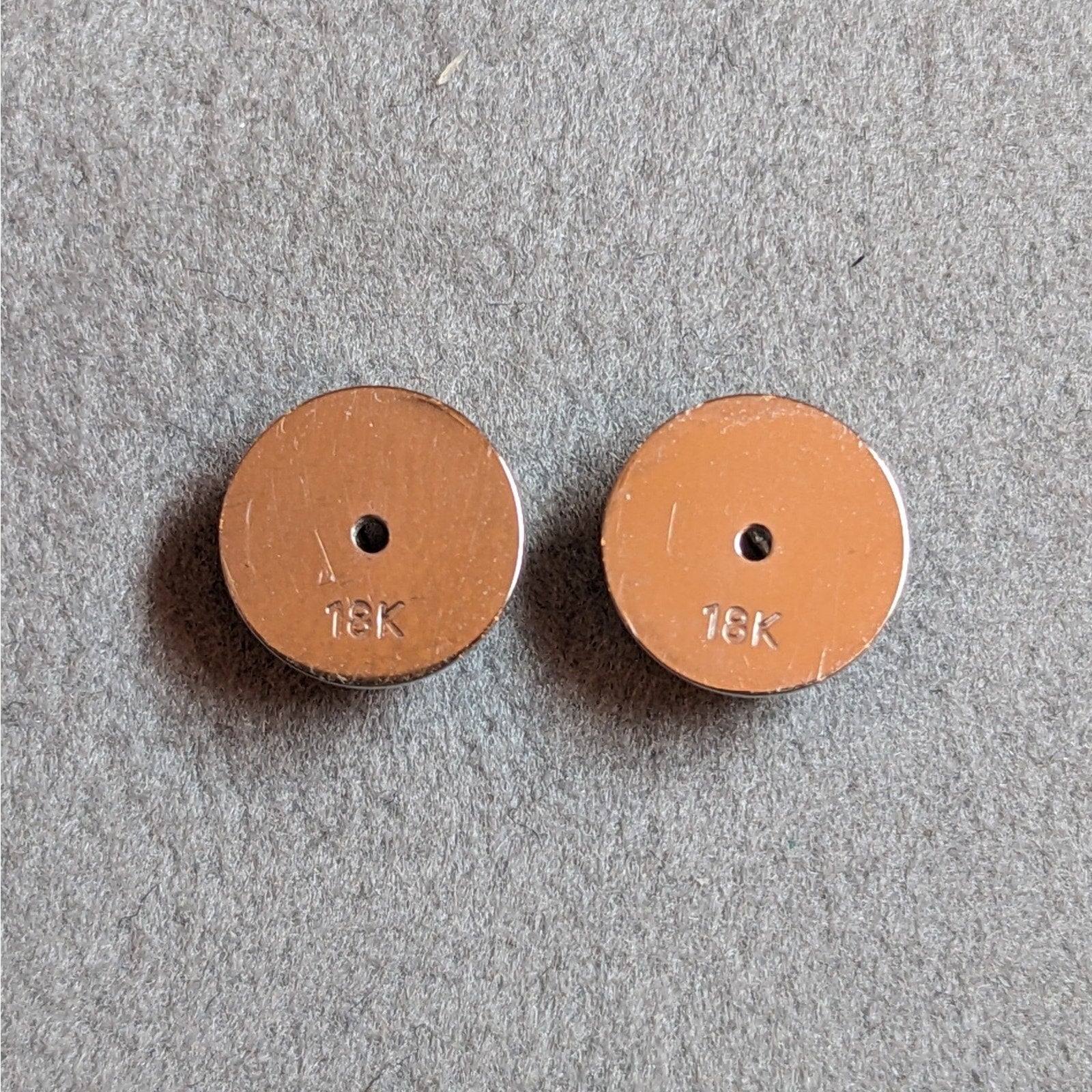 Large Illusion set Natural Diamond Stud Earrings in 18k White Gold