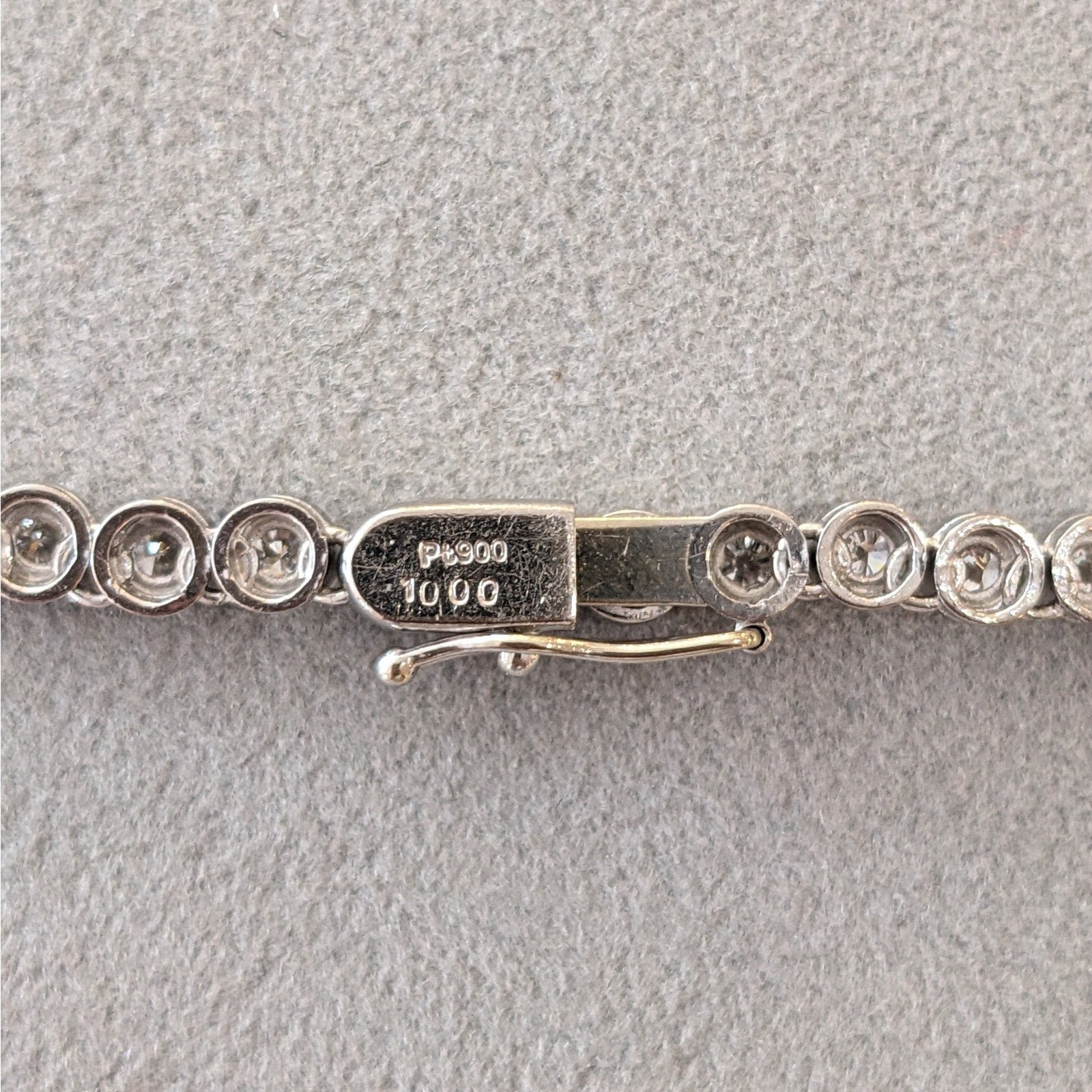 10.00 cttw Bezel-Set Natural Diamond Tennis Necklace in Platinum 16 in