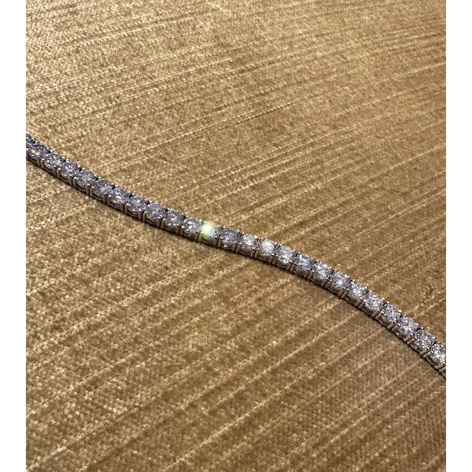 Natural Round Diamond Tennis Bracelet 9.82cttw in 14k White Gold 7"