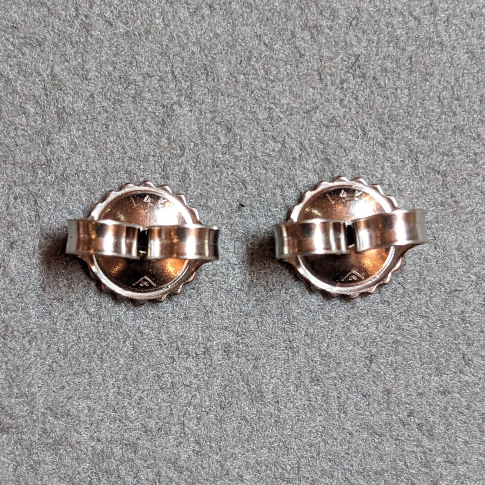 Sapphire and Diamond Stud Earrings in Platinum & 14k White Gold