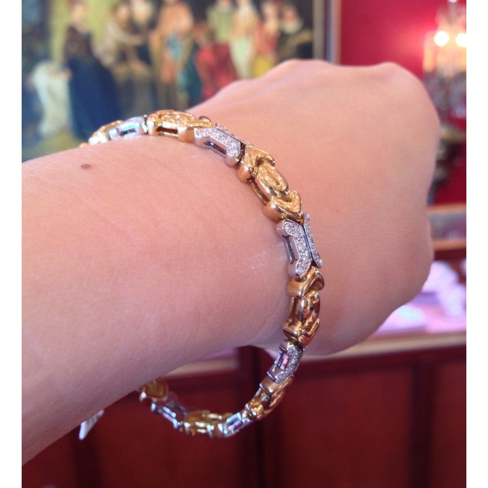Diamond Bracelet by Fiessler 18K Yellow & White Gold