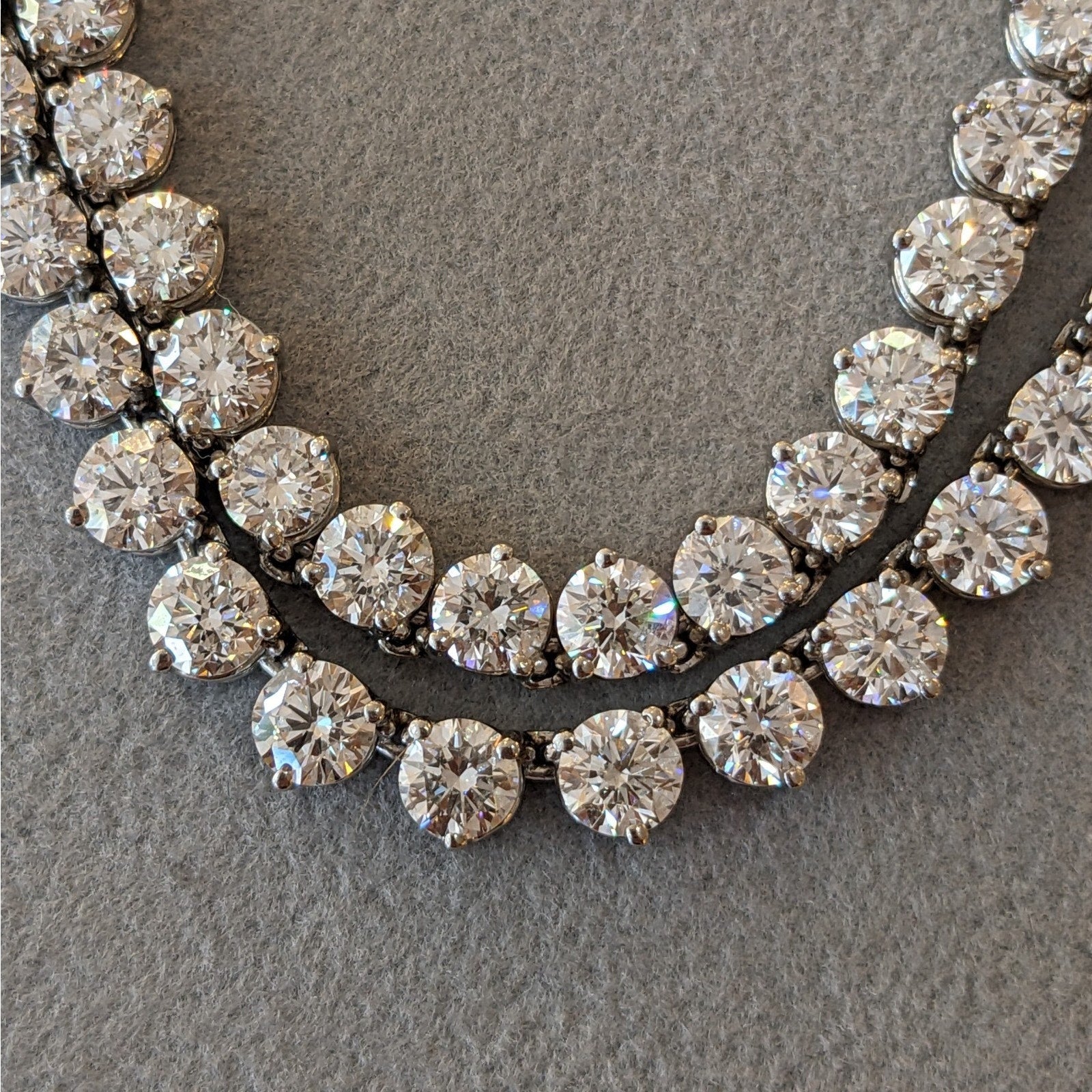 32.5 inch Round Diamond Tennis Necklace 52.00 cttw in Platinum - HM2600PZZ