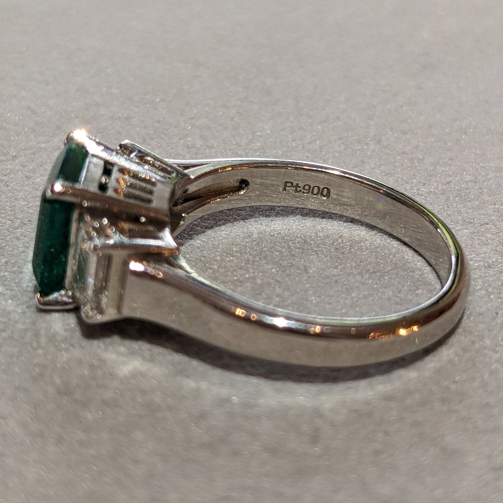 GIA 1.56 ct Colombian Emerald and Diamond 3-Stone Ring in Platinum