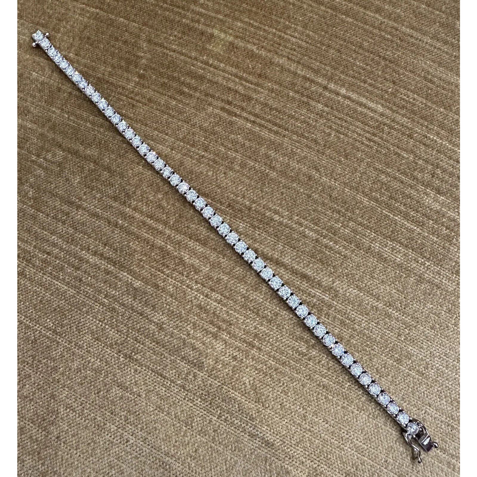 Diamond Tennis Bracelet Rounds 7cts in 14k White Gold 7 inches - HM2516B