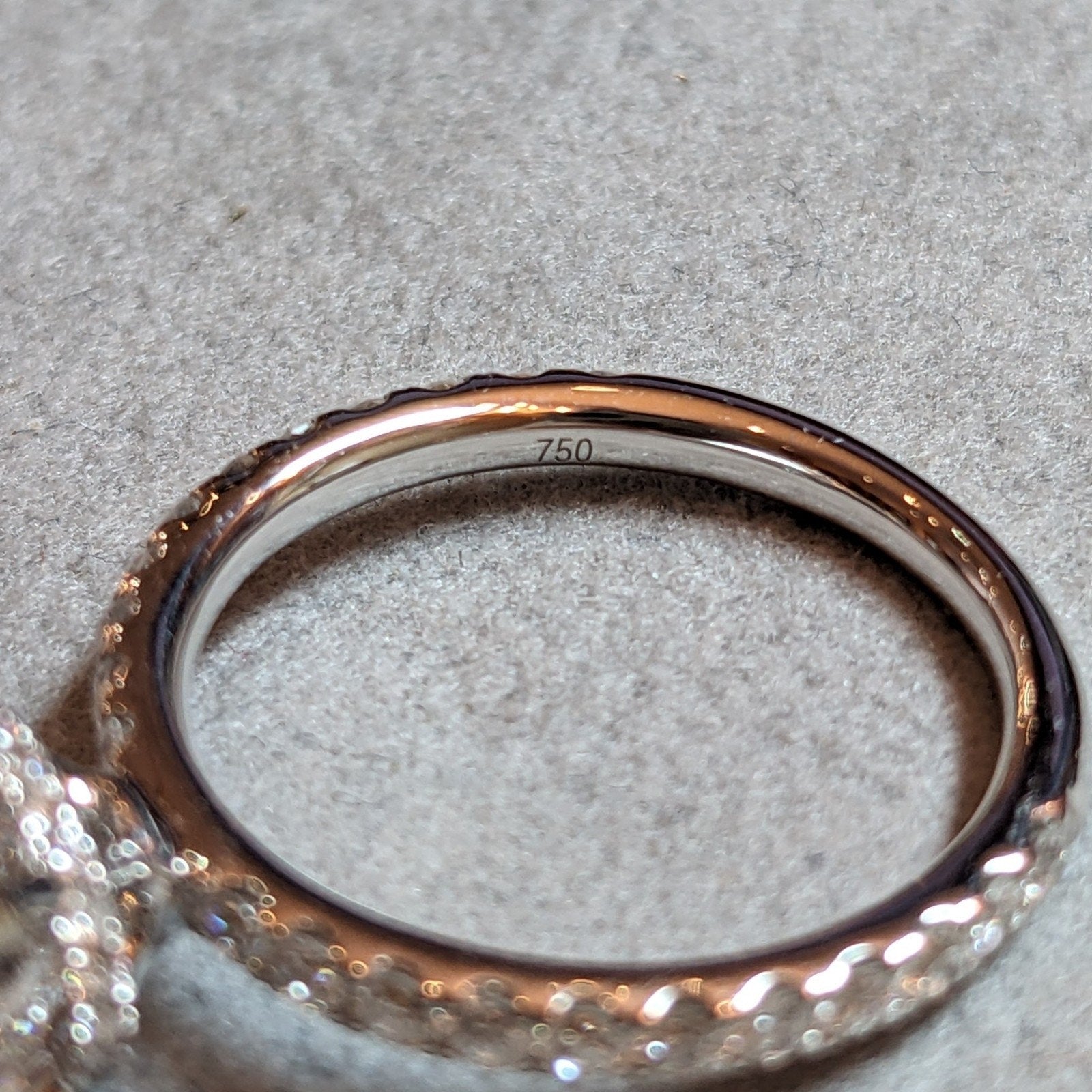 GIA 2.03 ct Round Diamond w/ Hidden Halo Ring in 18k White Gold